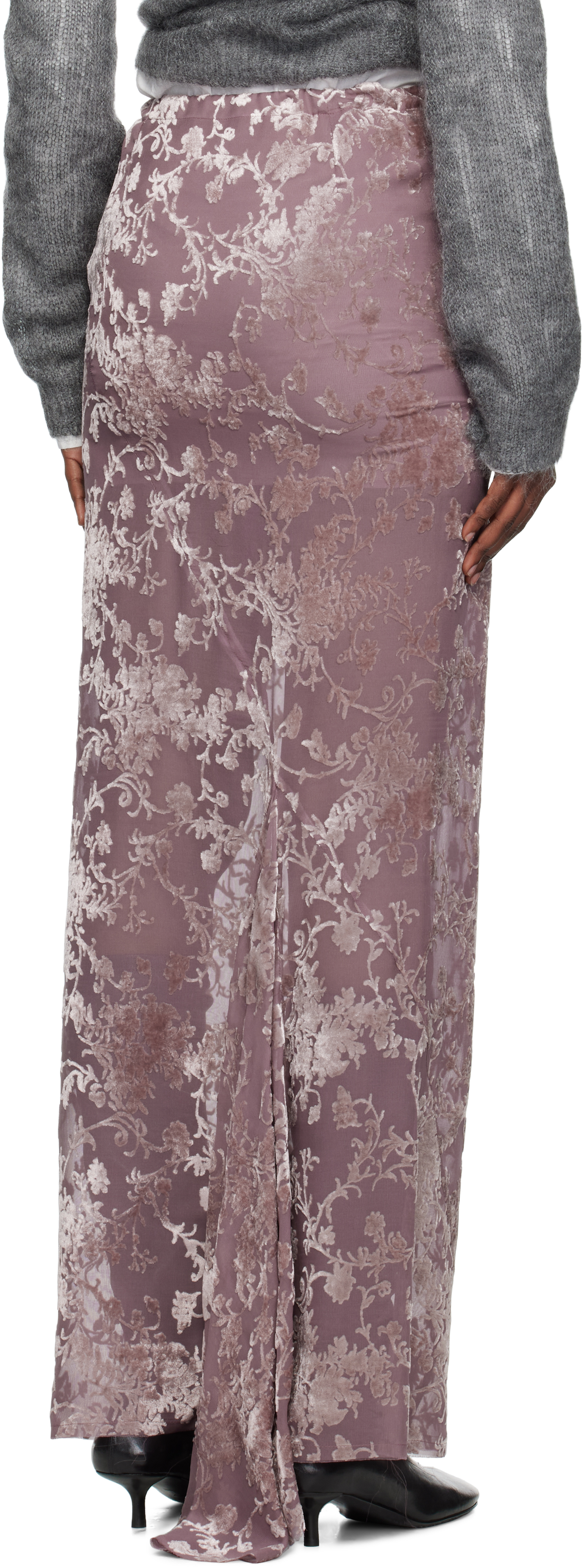 Ann Demeulemeester Pink Eveline Bias Maxi Skirt