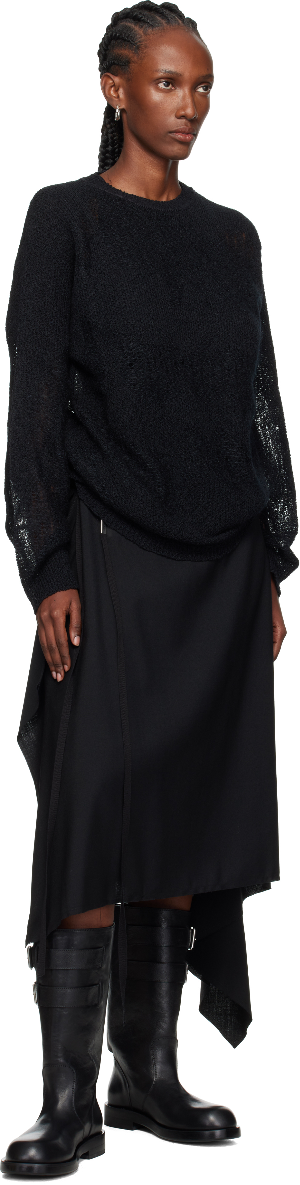 Ann Demeulemeester Black Lalla Oversize Sweater In Black
