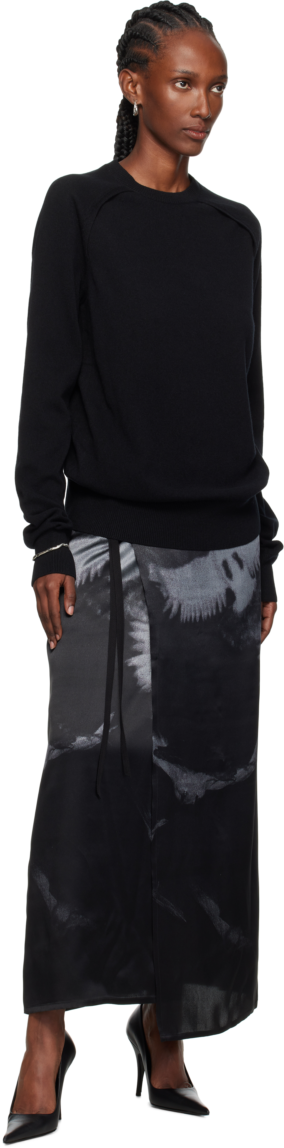 Ann Demeulemeester Black Ulu Cut-out Sweater In Black