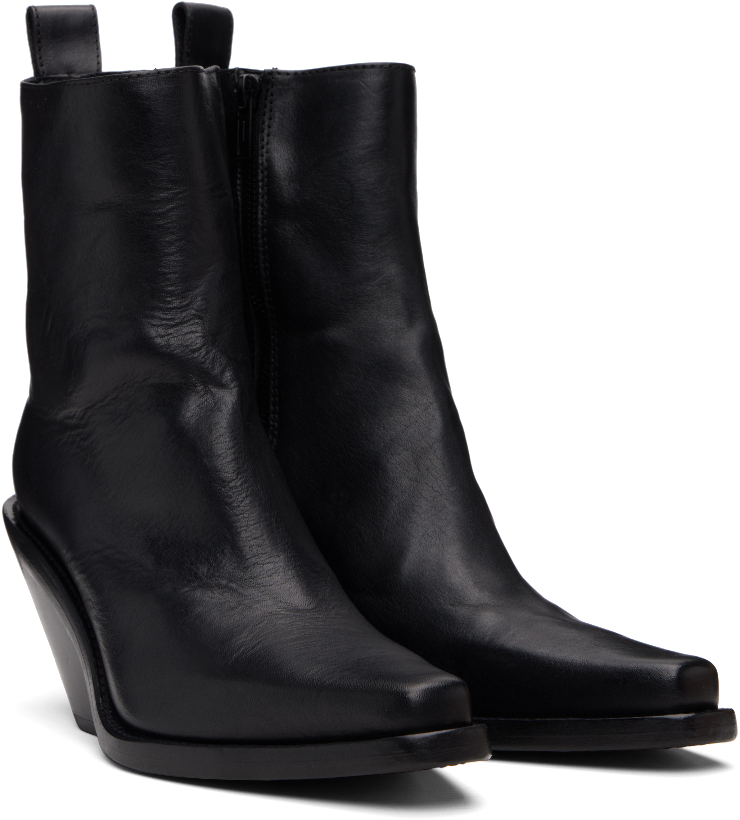 Ann Demeulemeester Black Larisa Ankle Boots In Black