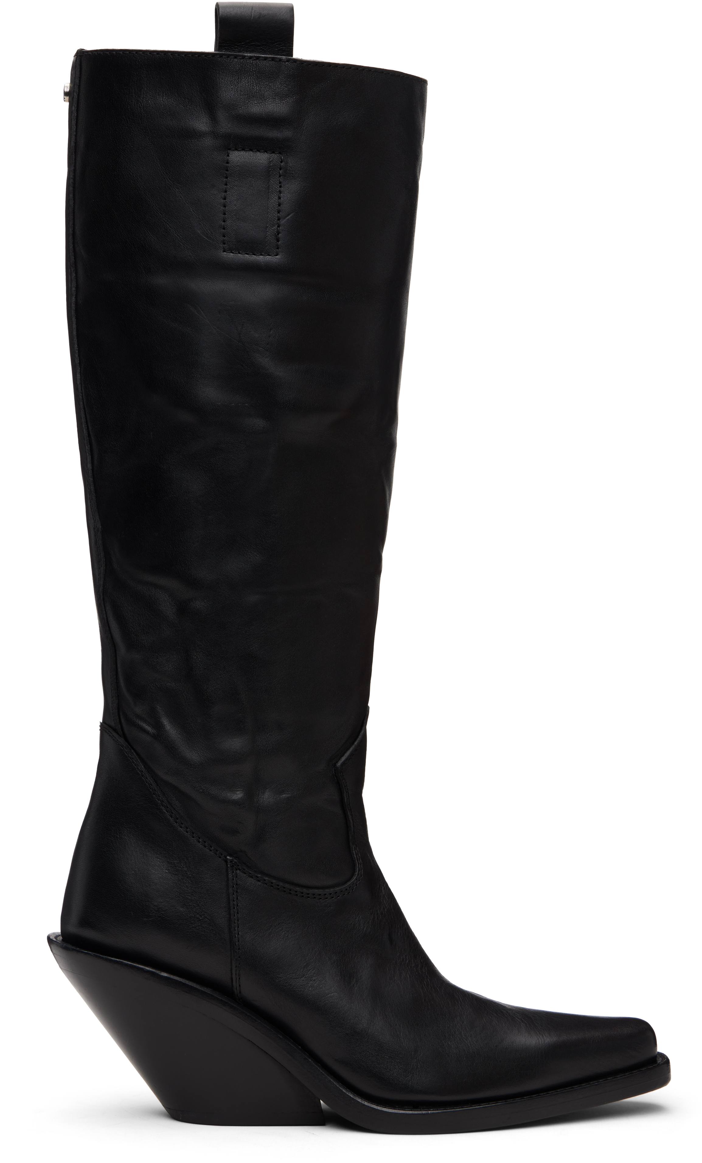 Ann Demeulemeester Black Lidar Western Boots In Black