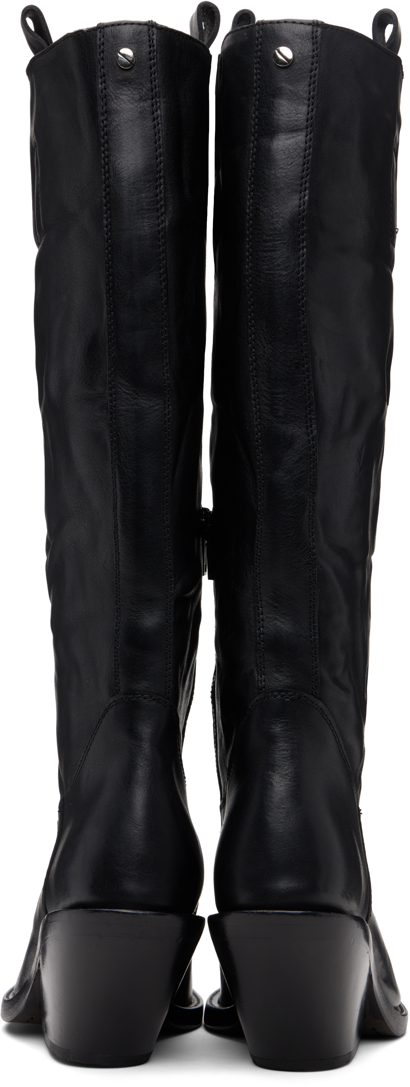 Ann Demeulemeester Black Lidar Western Boots In Black
