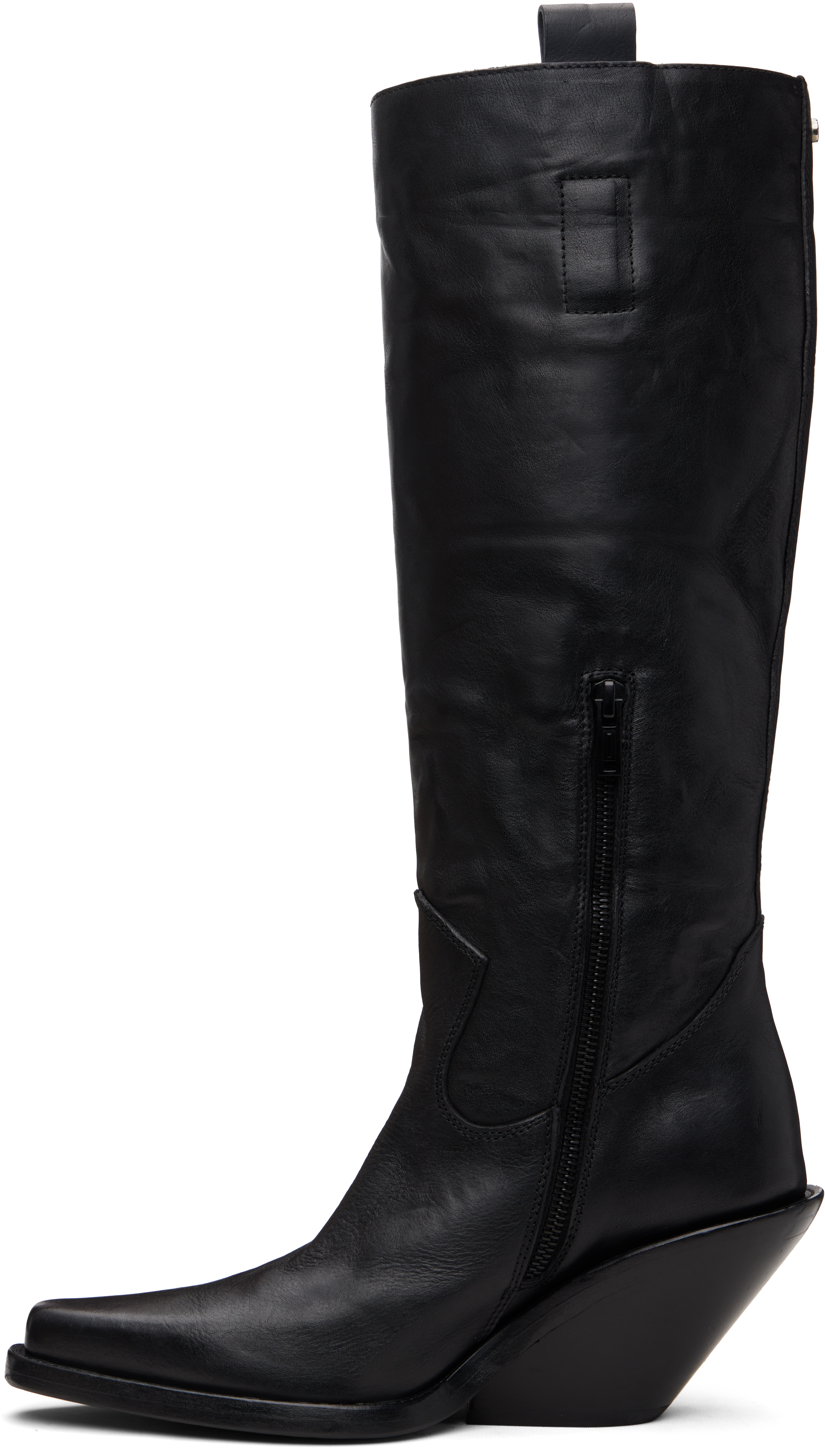 Ann Demeulemeester Black Lidar Western Boots In Black