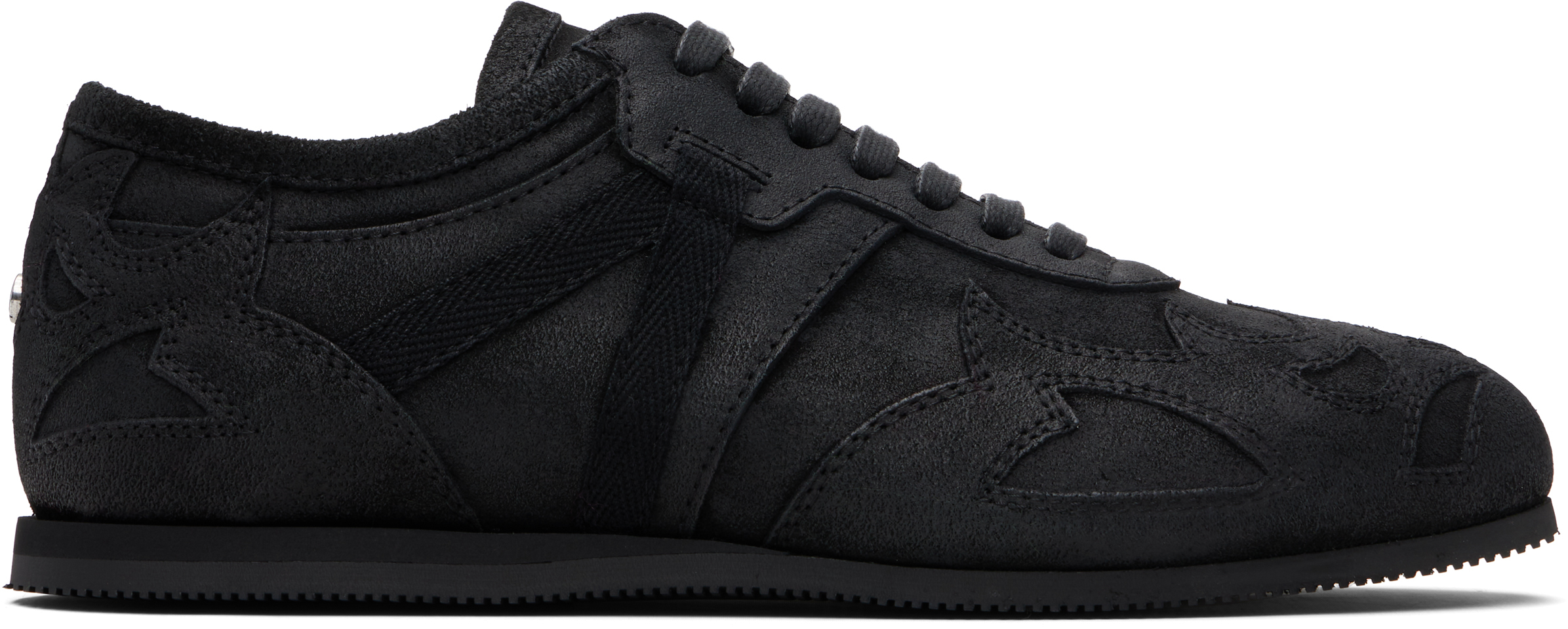Ann Demeulemeester Black Milton Low-top Boxing Sneakers In Black