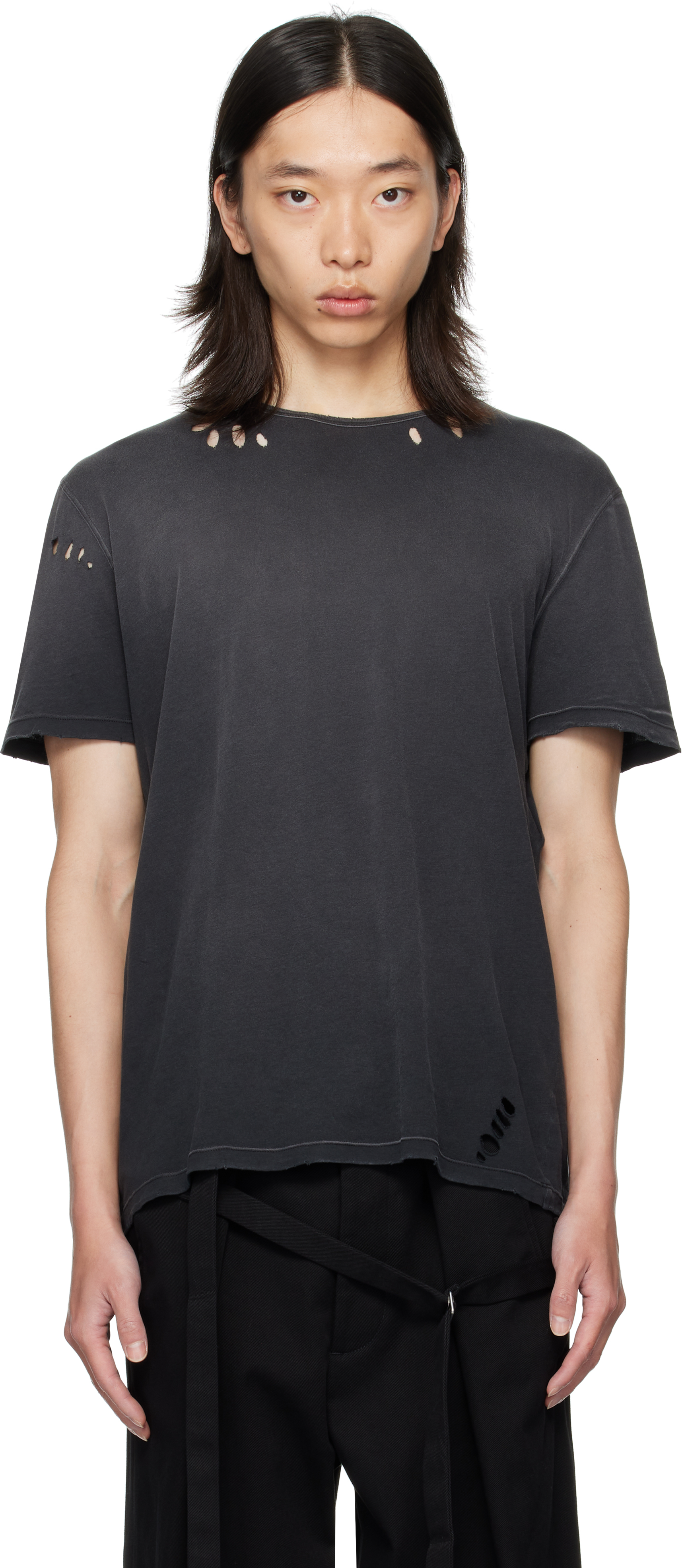 Ann Demeulemeester: Black Eternal Eagle Baptist Standard T