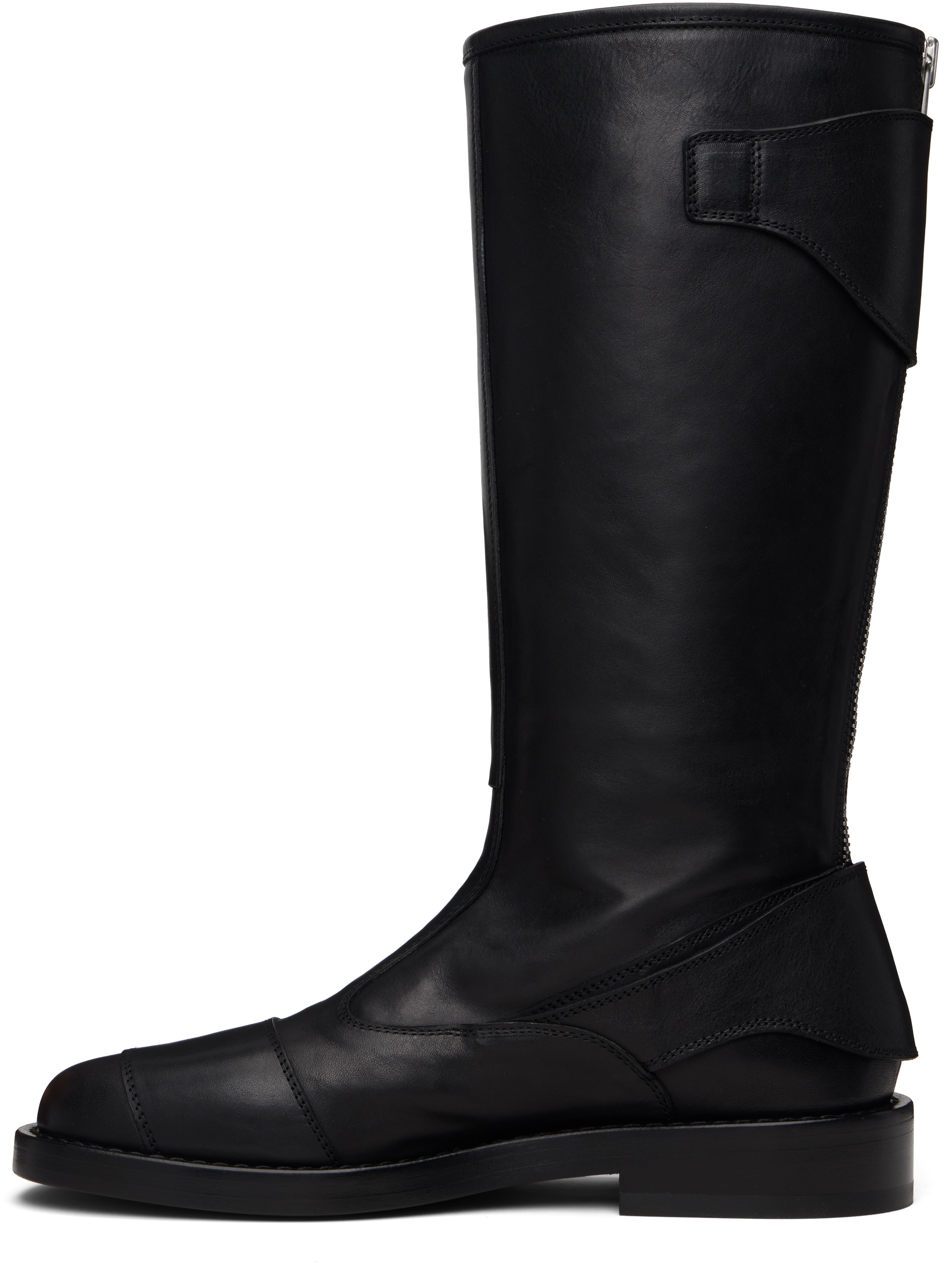 Ann Demeulemeester Black Balo High Biker Boots In Black