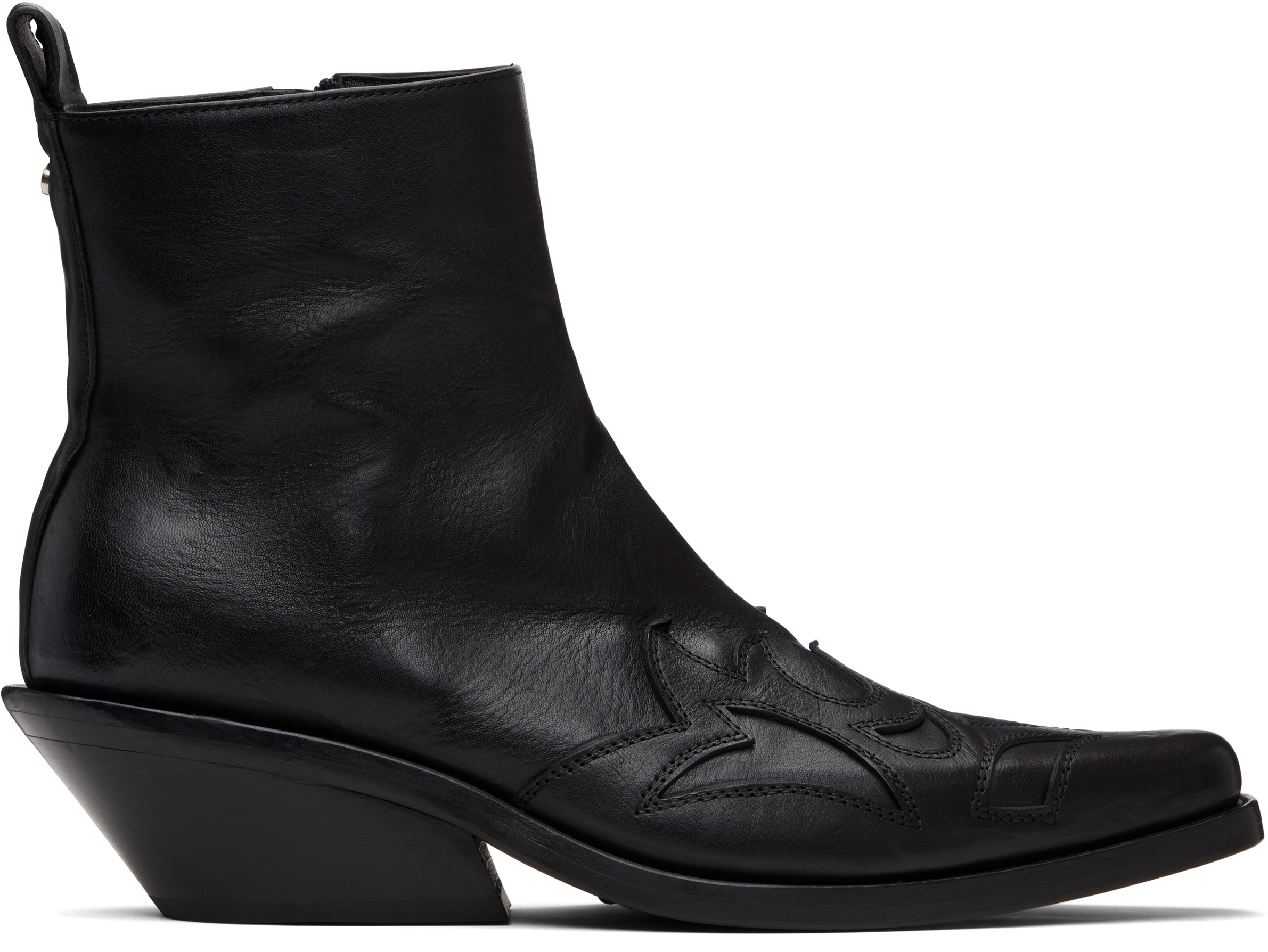 Ann Demeulemeester Black Heimo Ankle Boots In Black