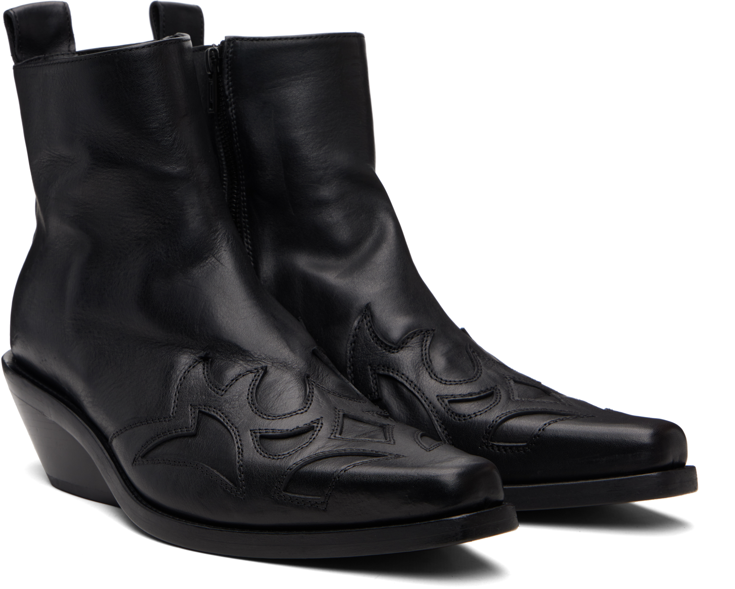 Ann Demeulemeester Black Heimo Ankle Boots In Black