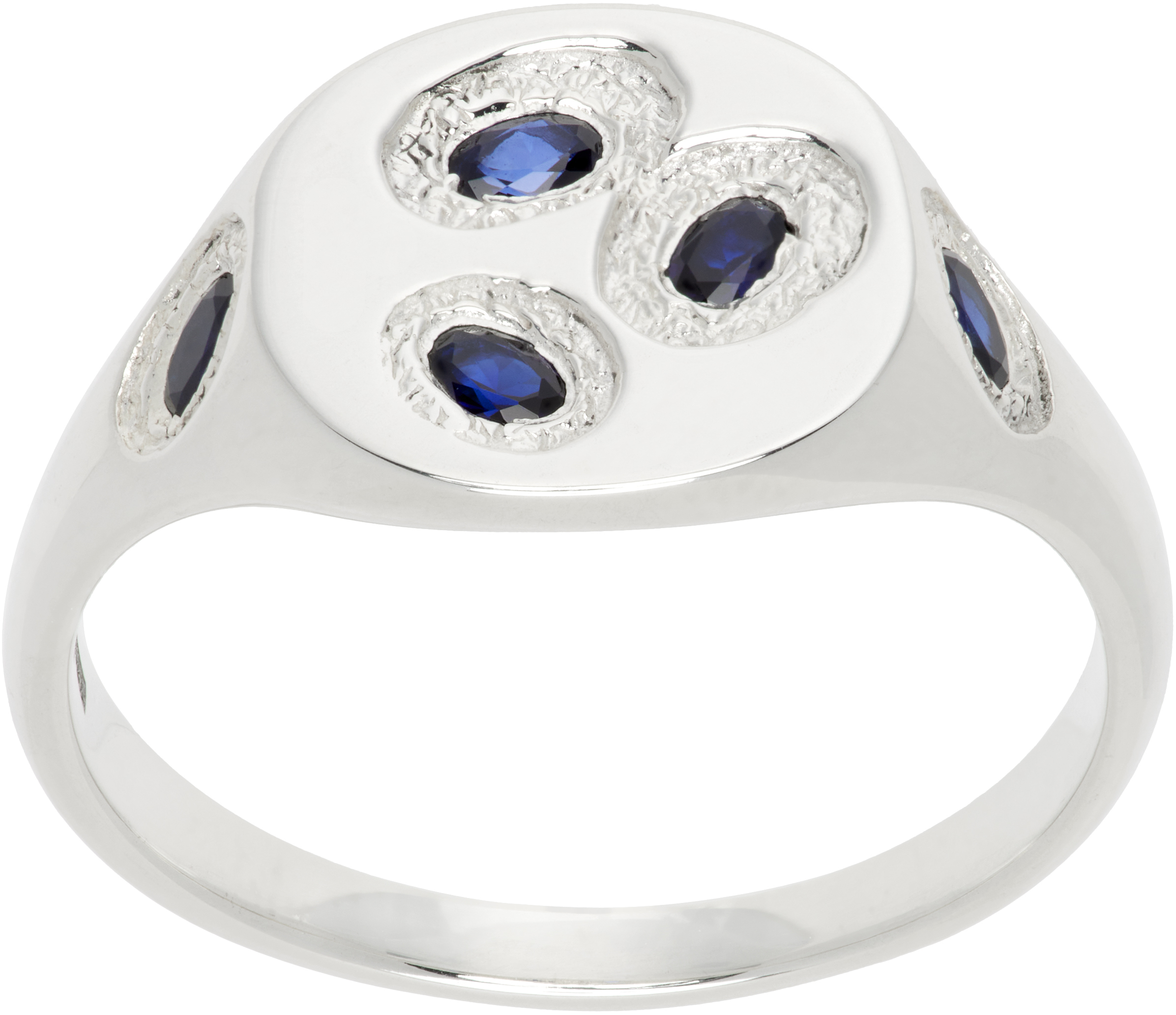 Bleue Burnham Mini Oval Chloroplast Signet Ring