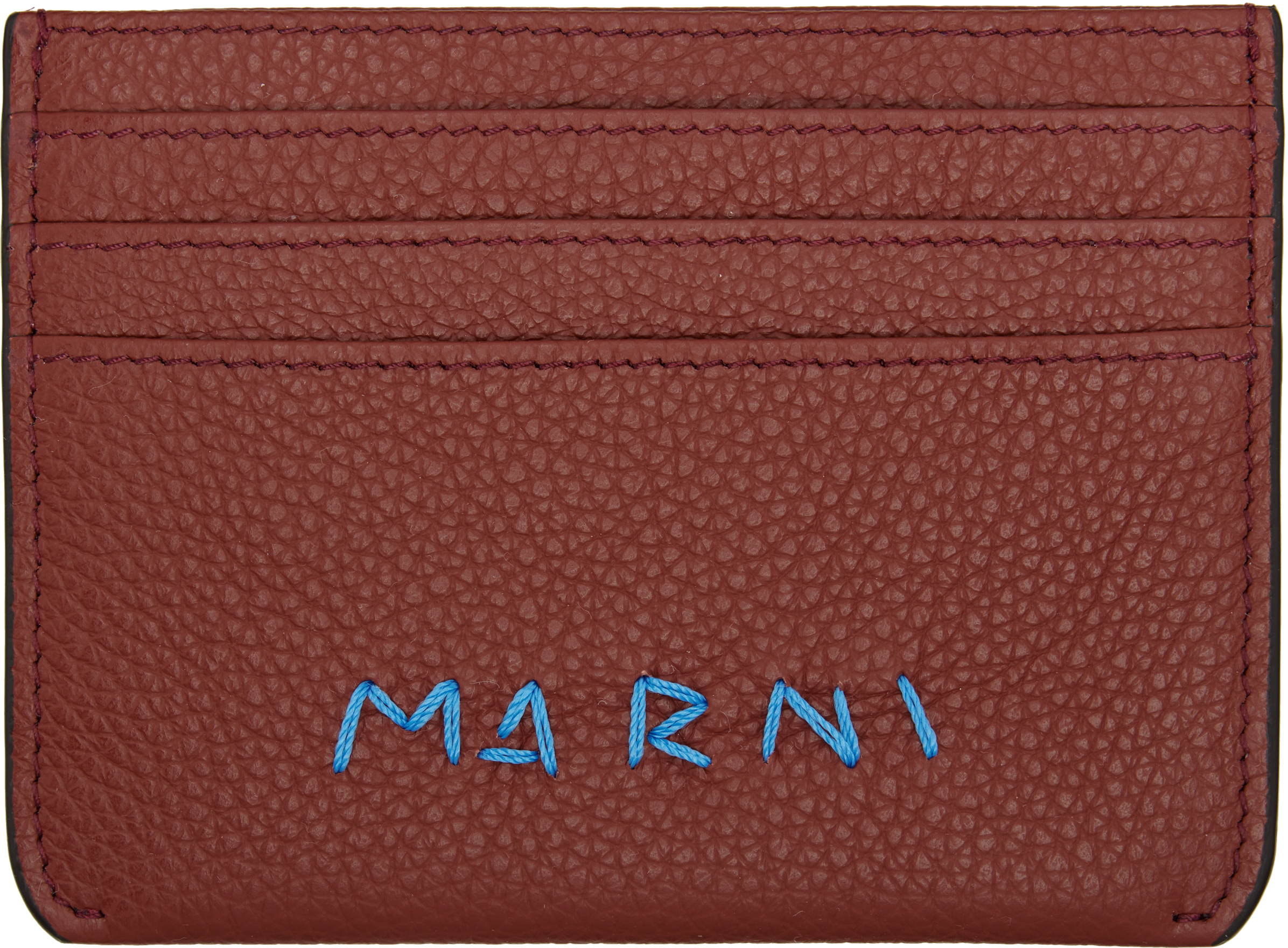 Marni Brown Credit Card Holder In Red