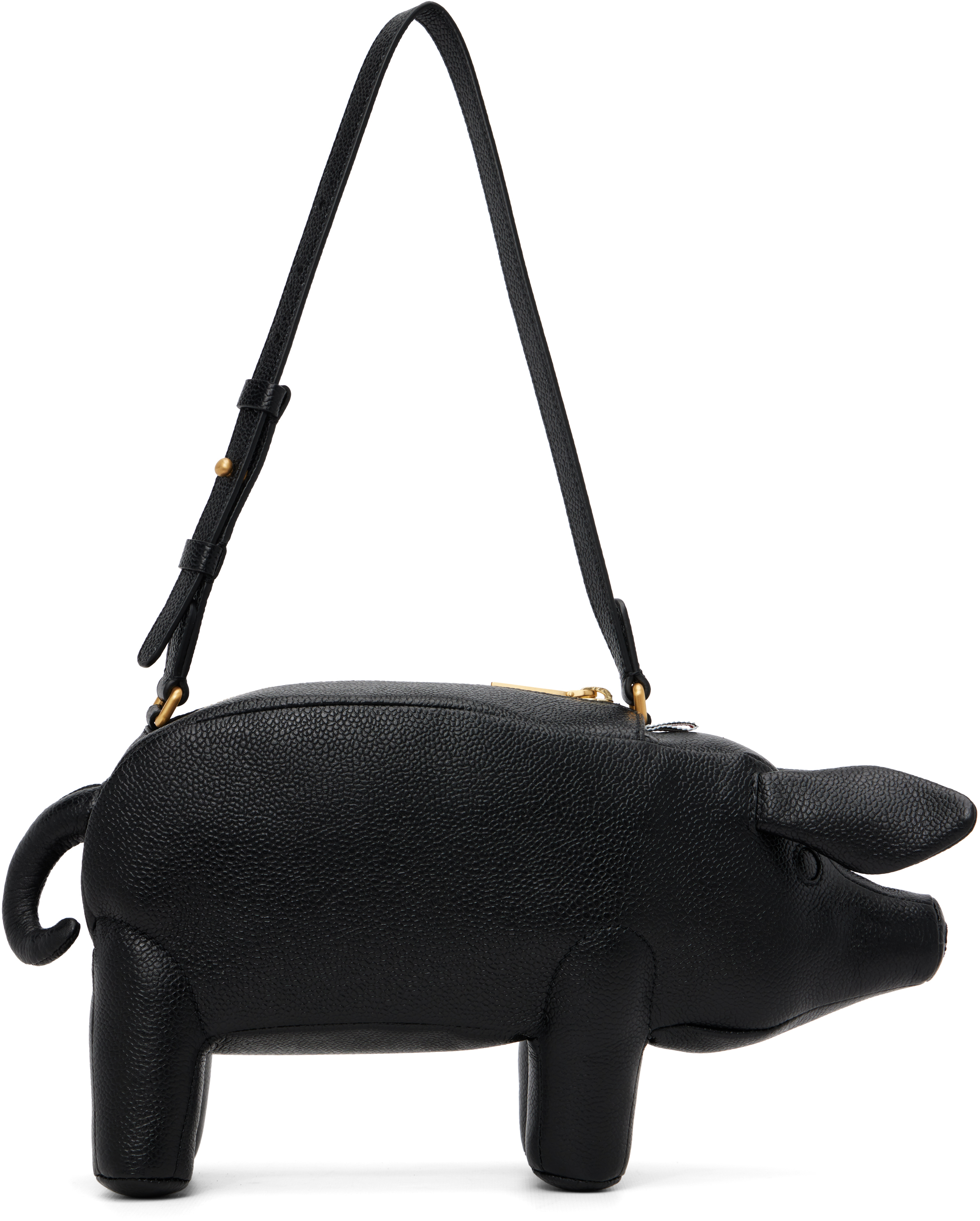 Thom Browne Black Pig Baguette Bag