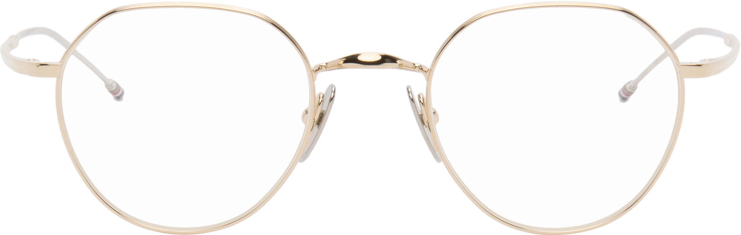 Gold Titanium Round Glasses