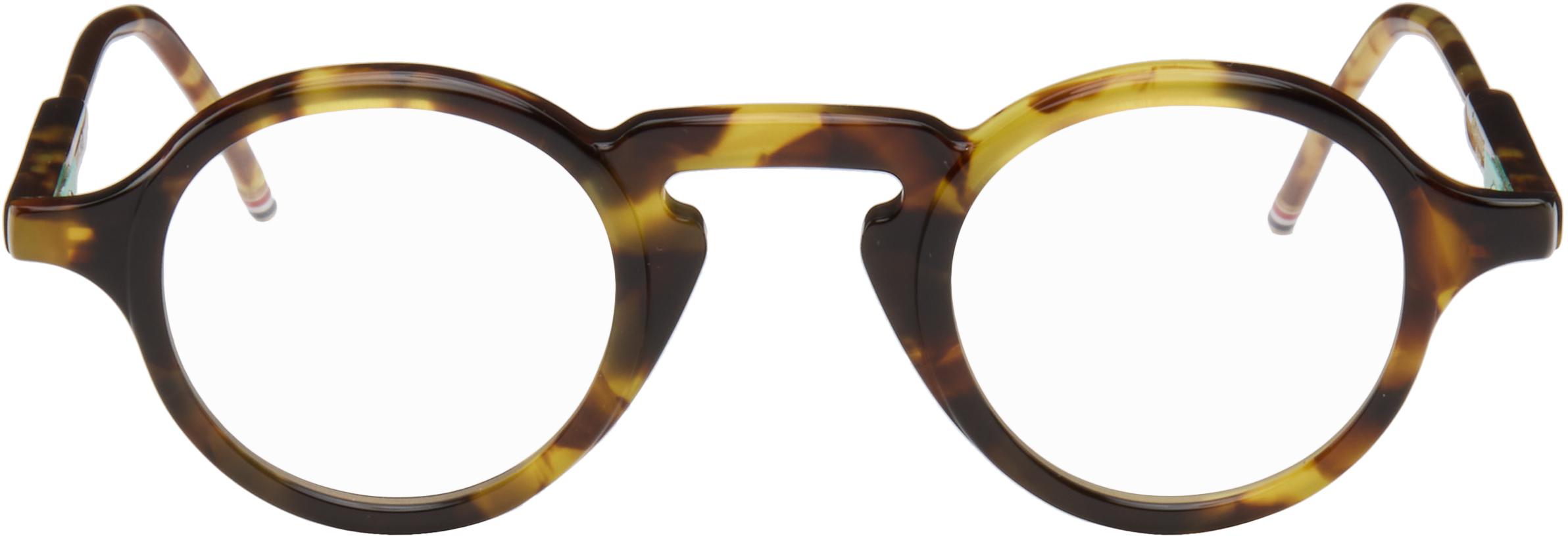 Brown Tortoise Round Acetate Glasses