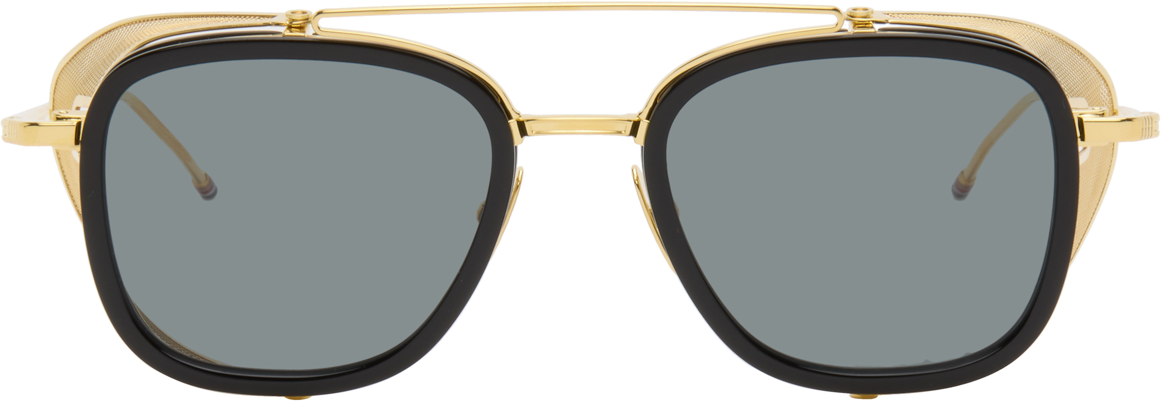 Black & Gold Square Sunglasses