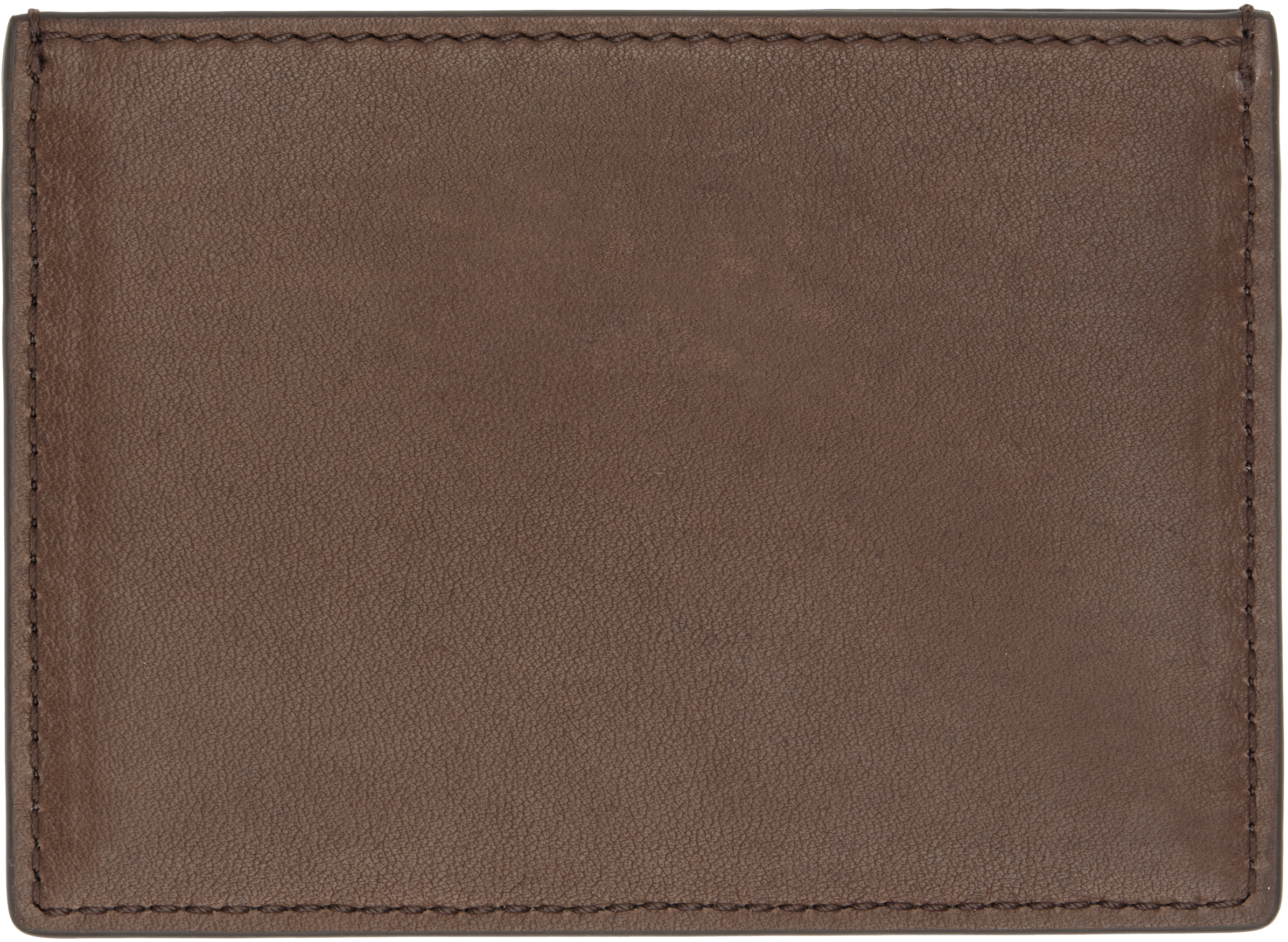 Thom Browne Brown Soft Calf Single Card Holder