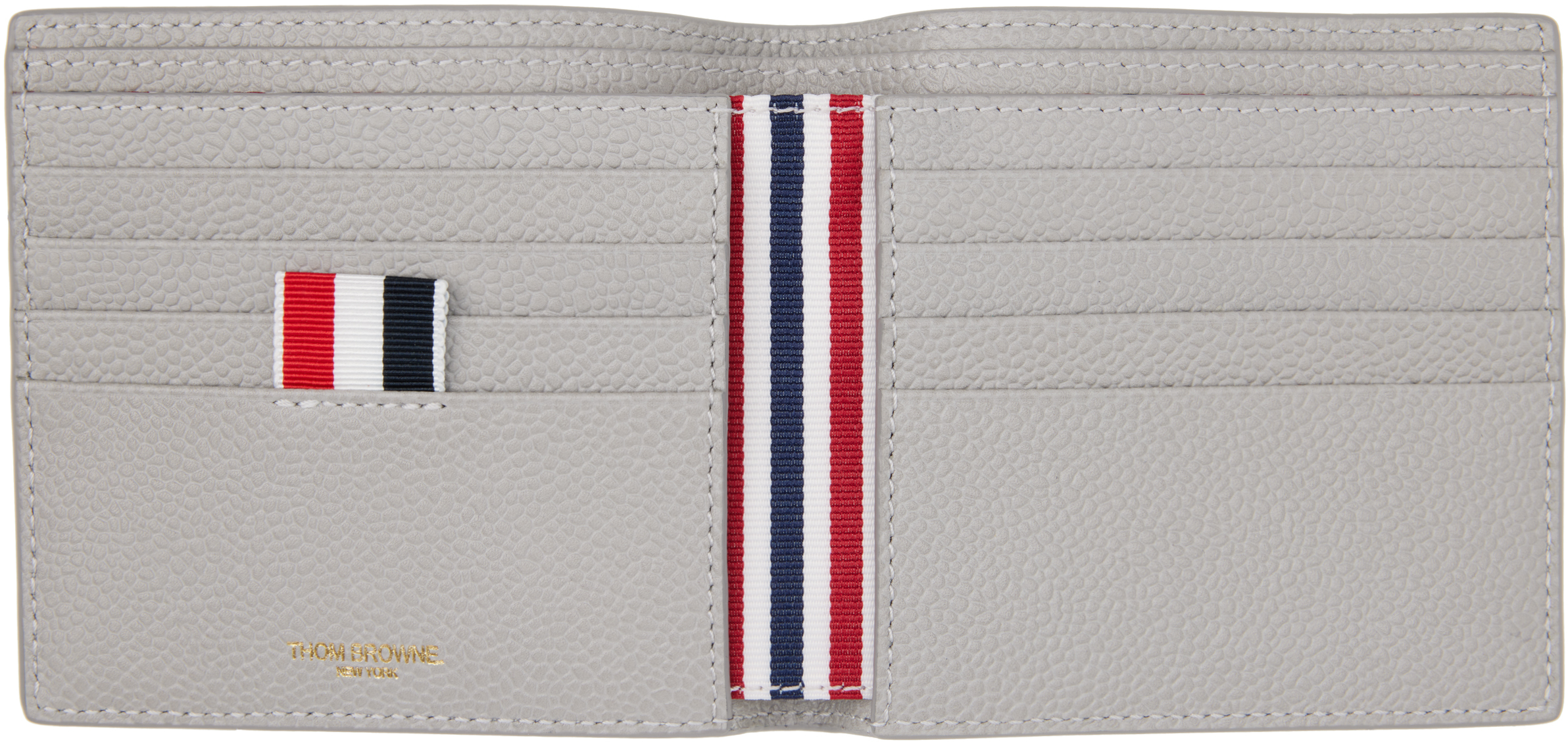 Thom Browne Gray Feather 3d Print Billfold Wallet