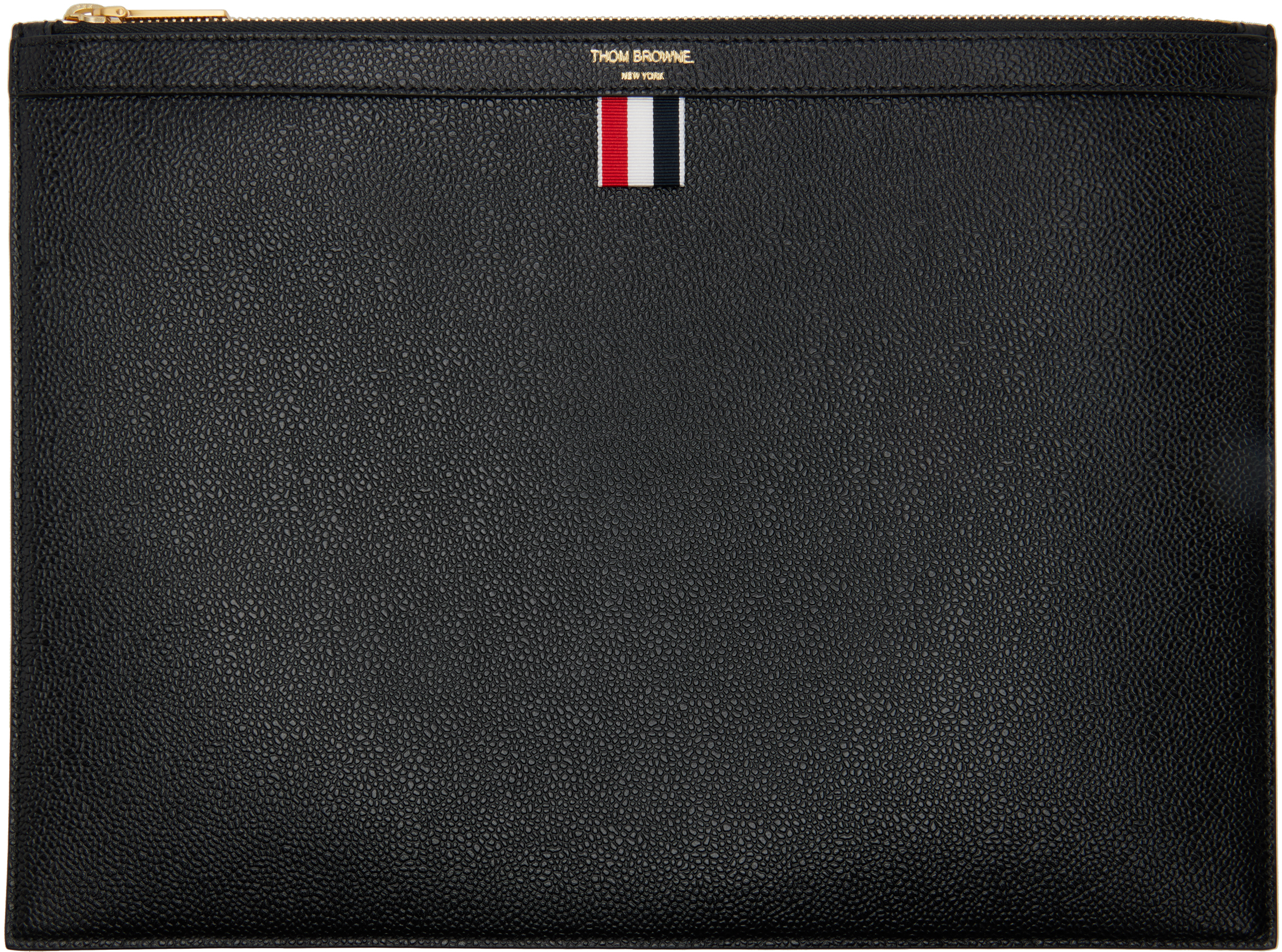 Black Pebble Grain Large Document Holder