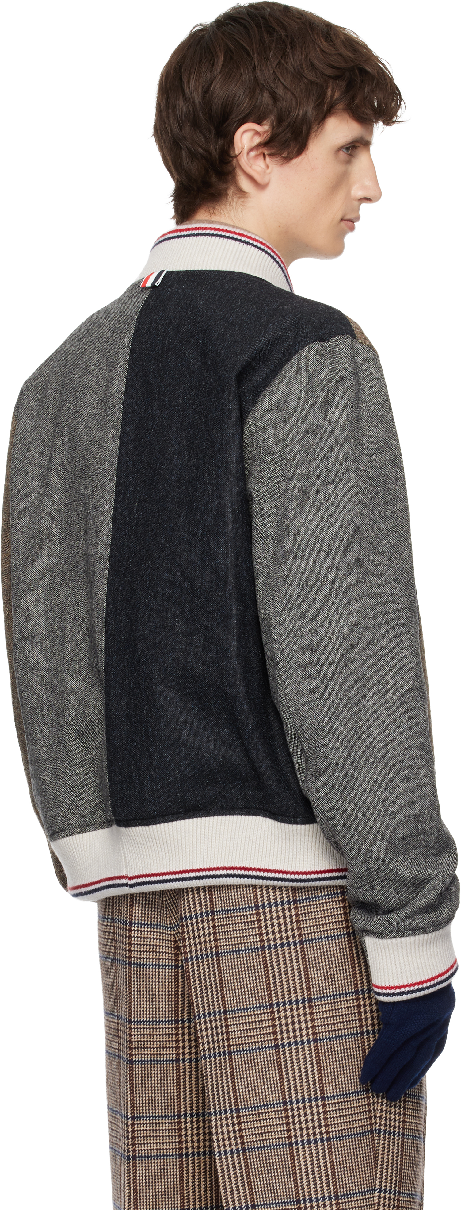 Thom Browne Multicolor Button Up Bomber Jacket In Multi