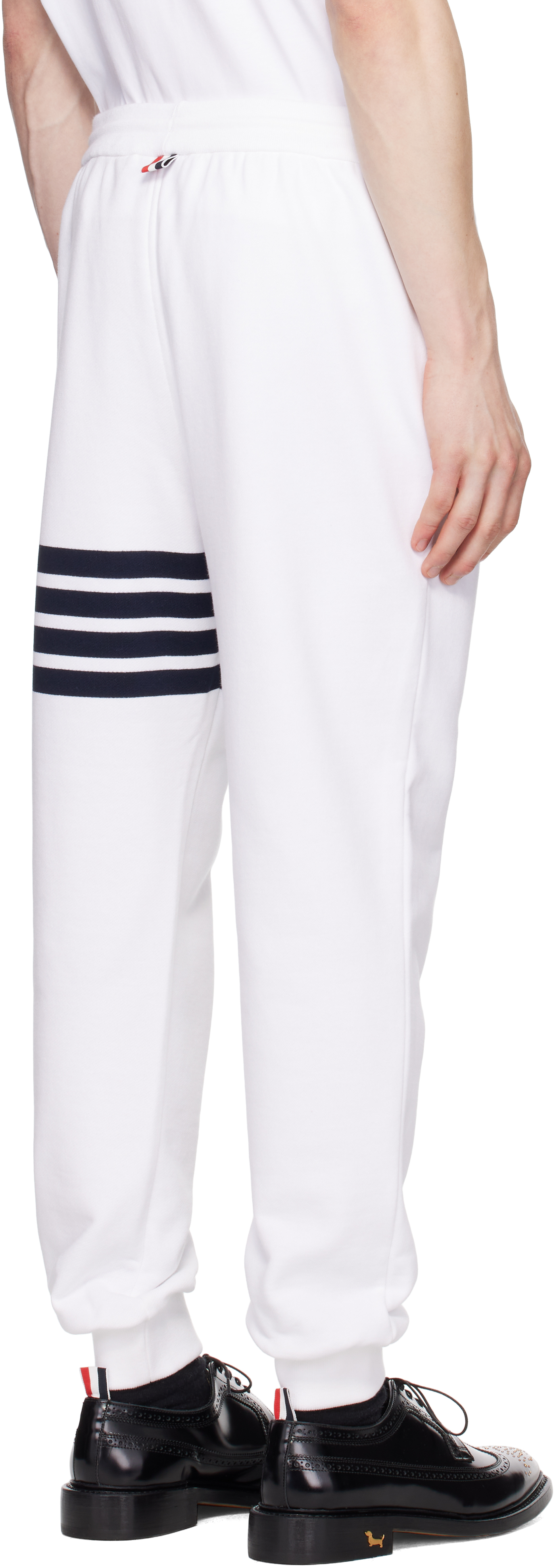 Thom Browne White Classic Loopback 4-bar Sweatpants