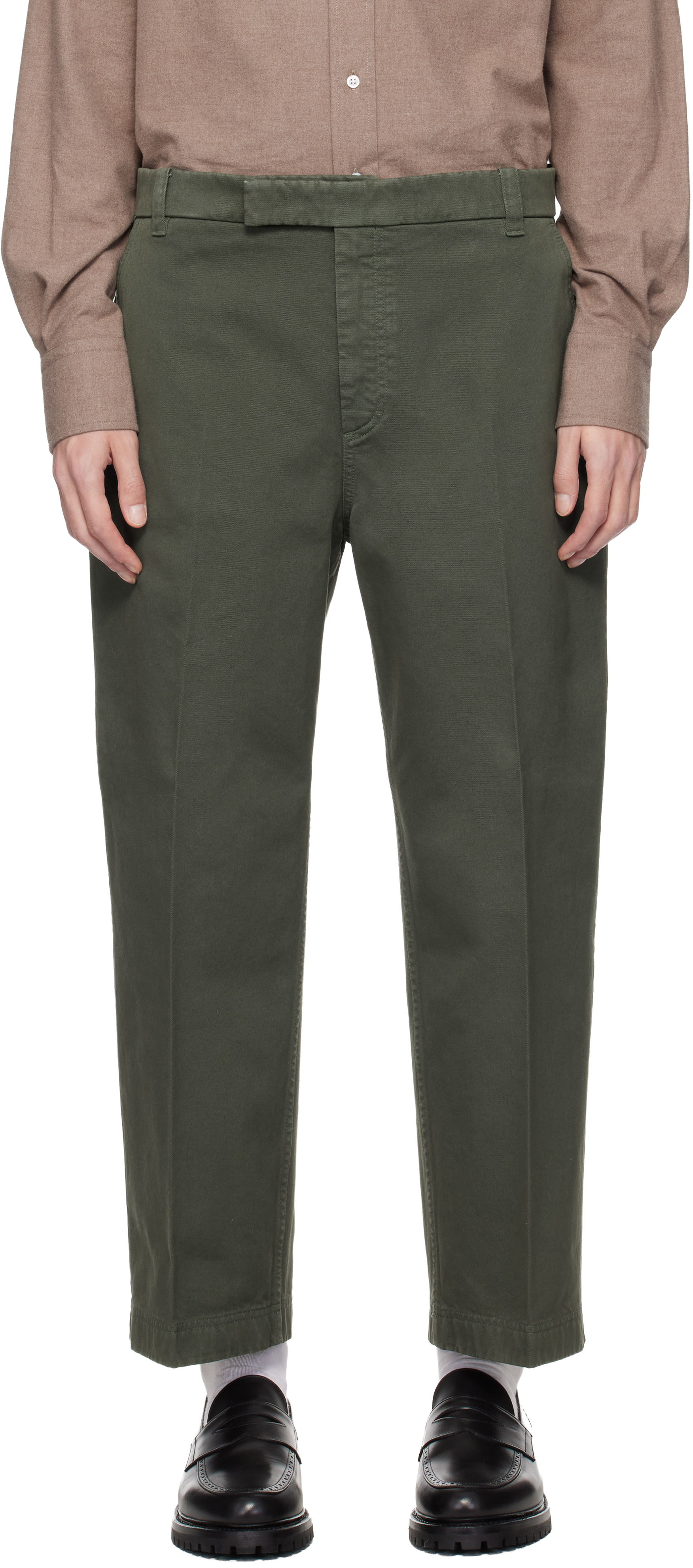Thom Browne Functional Cargo Trousers Featuring Pockets In Green