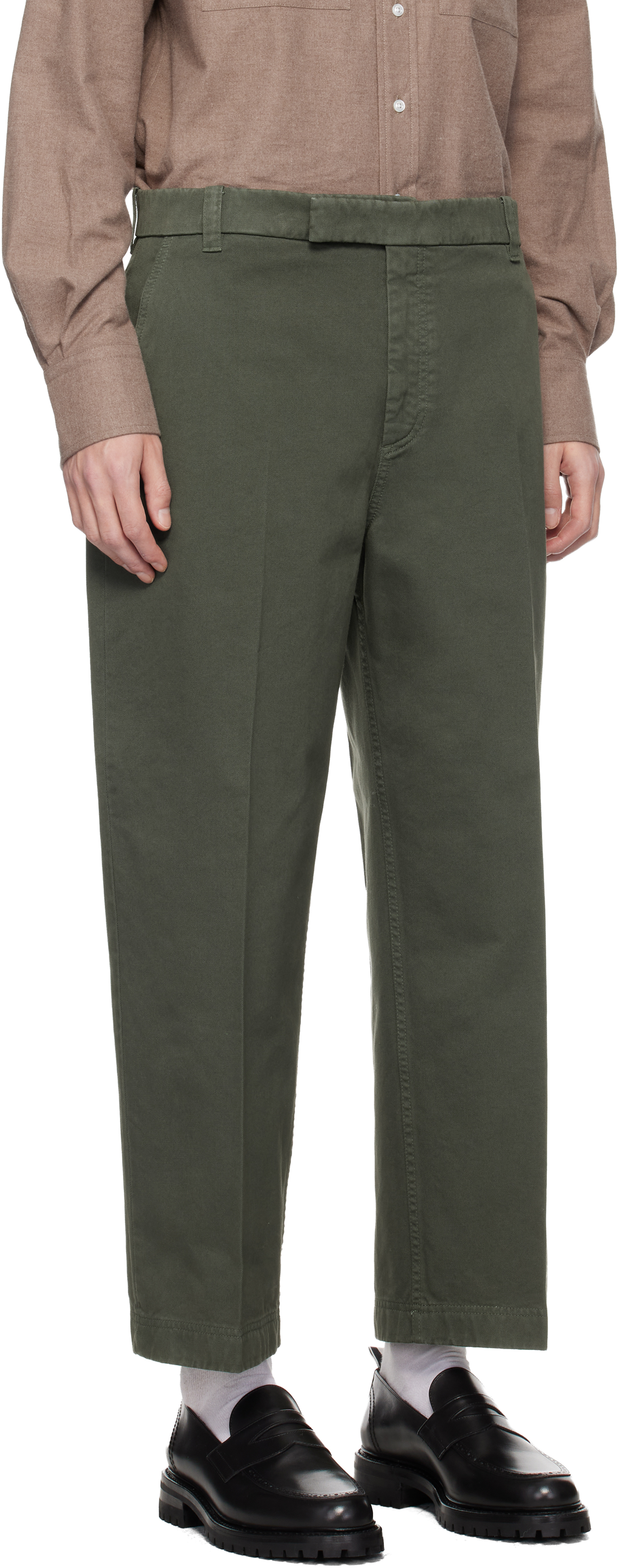 Thom Browne Functional Cargo Trousers Featuring Pockets In Green