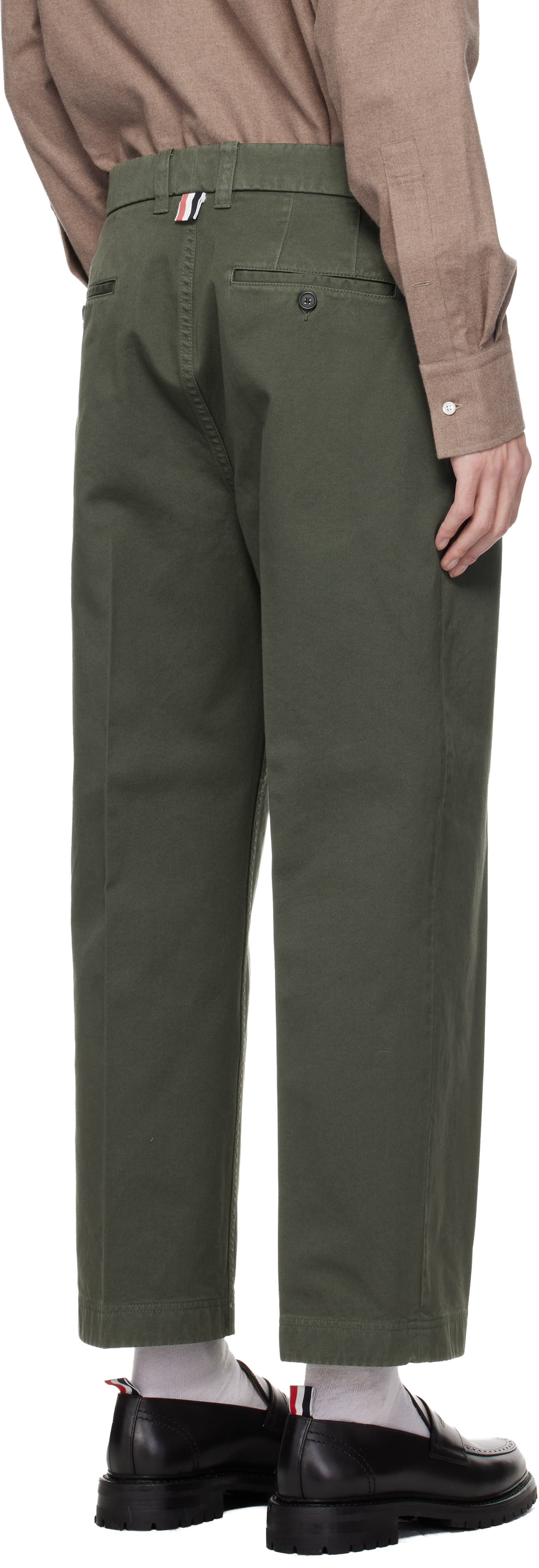Thom Browne Functional Cargo Trousers Featuring Pockets In Green
