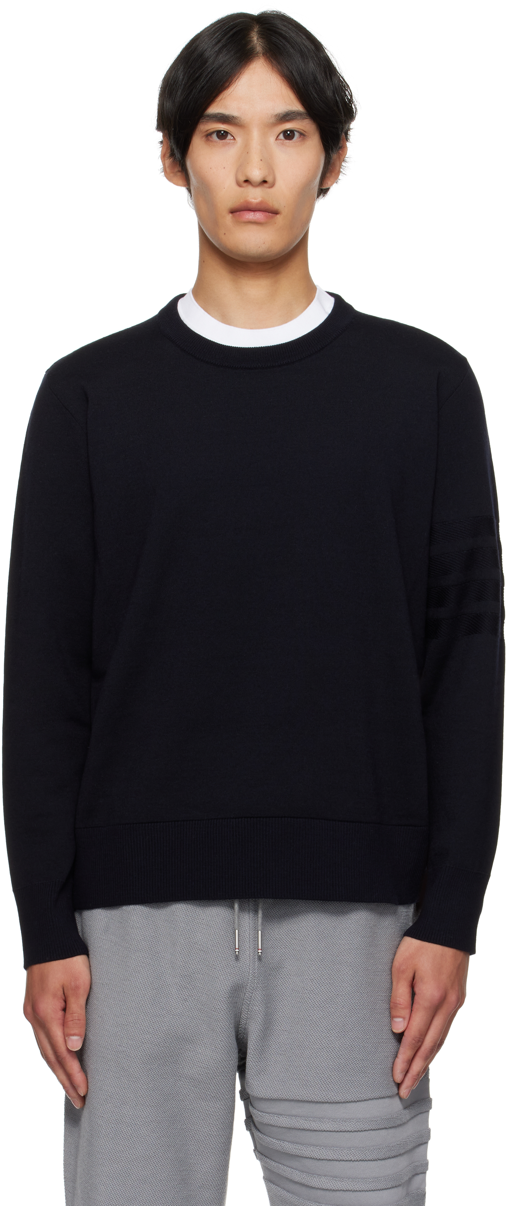 Tシャツ・カットソー THOM BROWNE FW25 Thom Browne Sweaters (FJS216E J0055680) THOM BROWNE T-SHIRT 16 – ETEFT AUTHENTIC