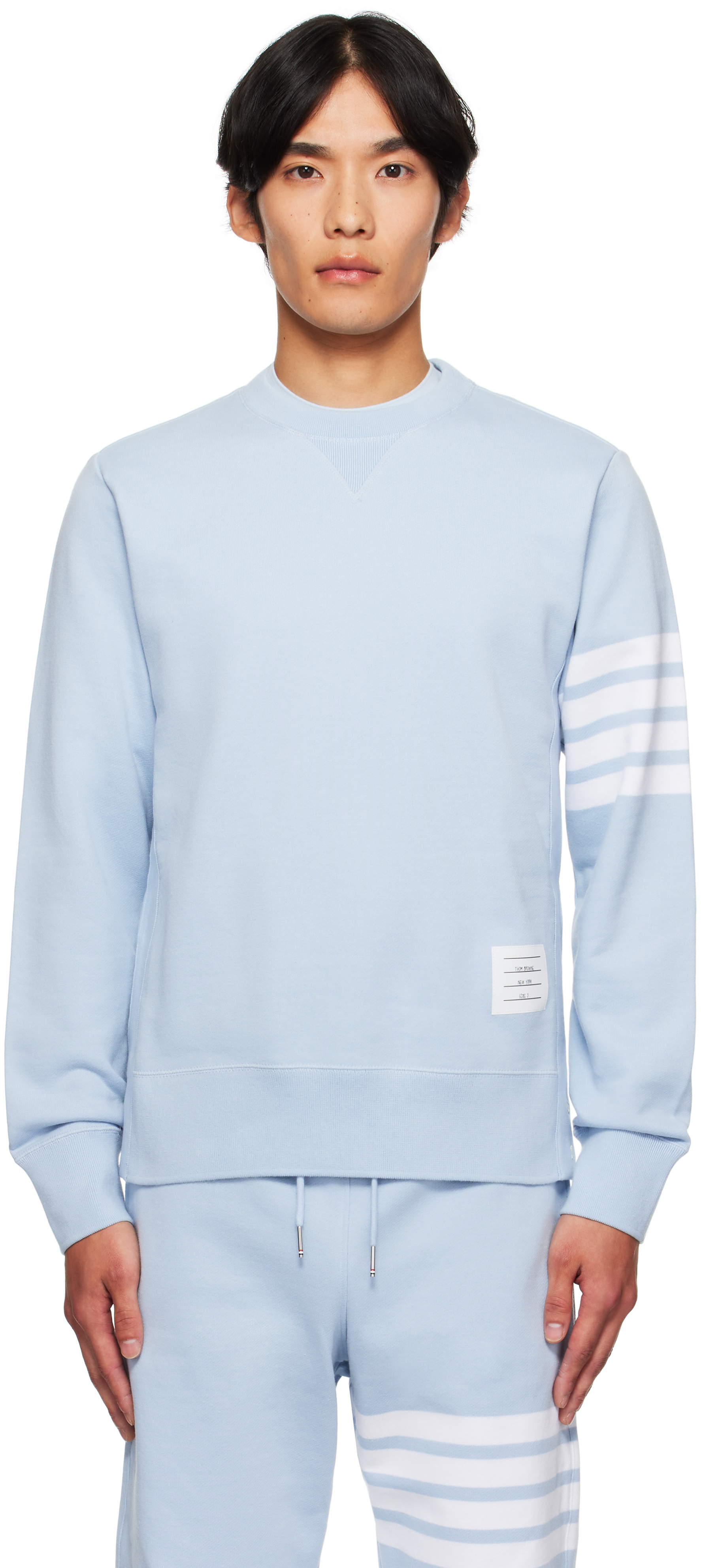 ✨希少・イタリア製✨Thom Browne 4BAR シャツ ブルー THOM BROWNE】4BAR ロングTシャツ | idealclasse