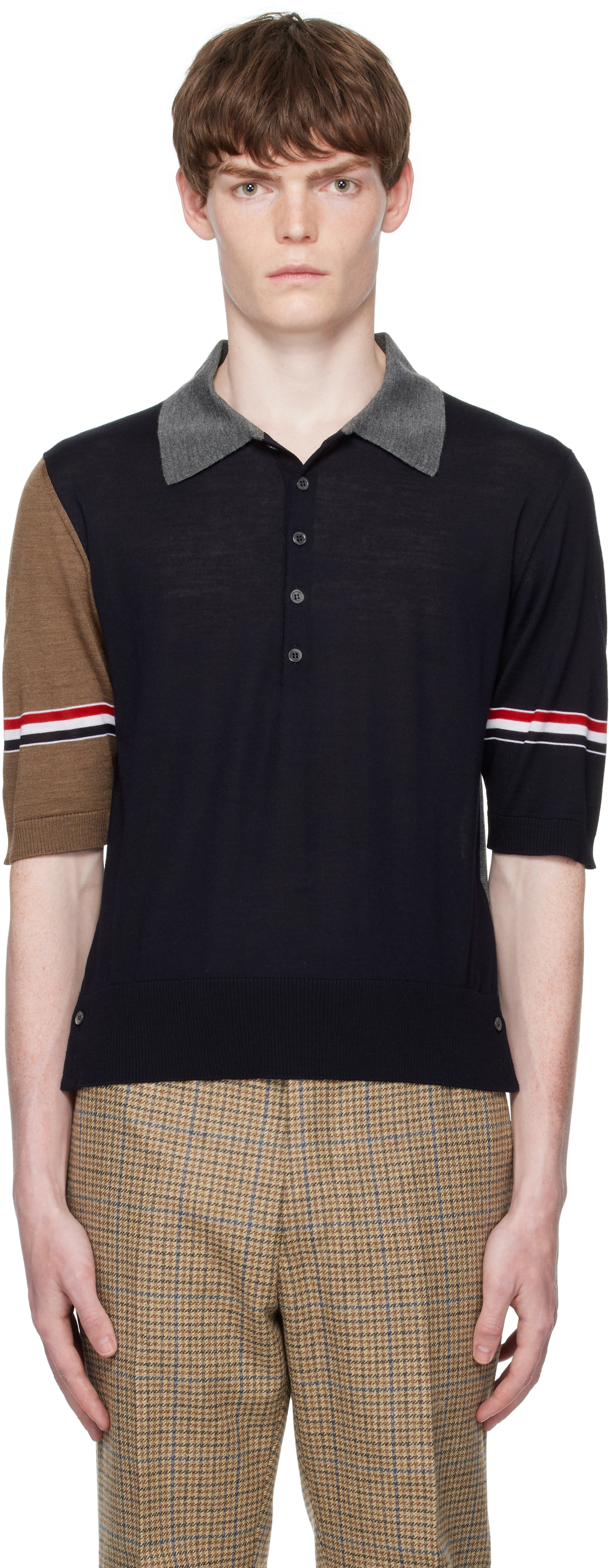 Multicolor Fine Merino Wool Funmix Polo