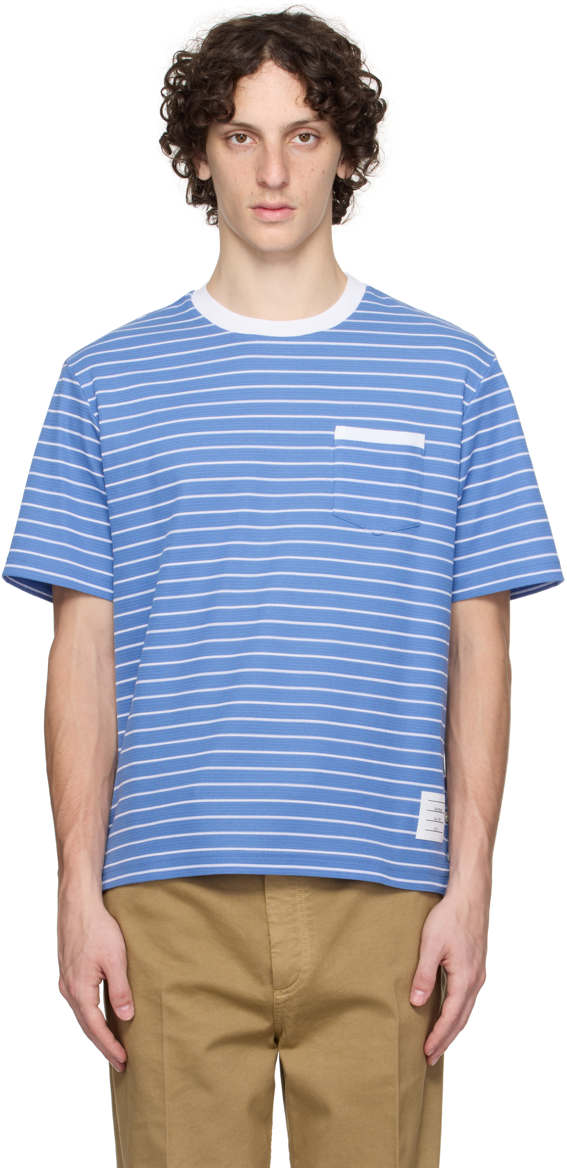 Blue Milano Short Sleeve Pocket T-shirt