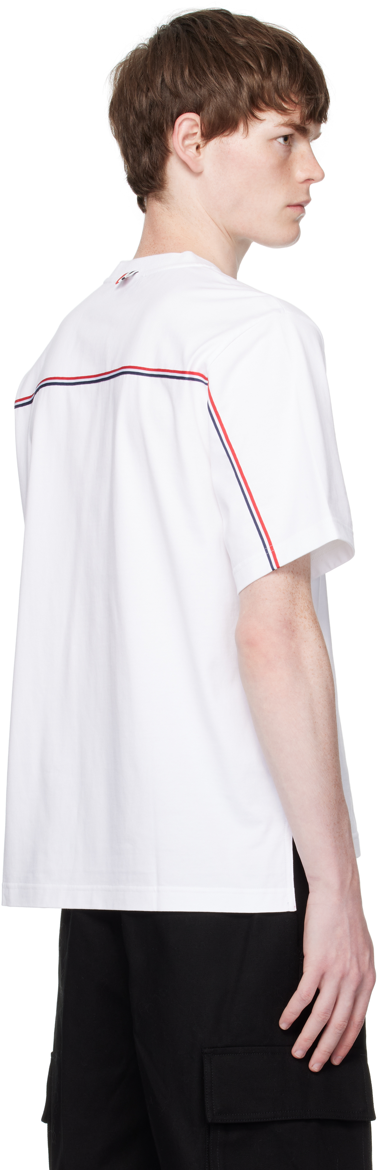 Thom Browne White Oversized Short Sleeve Medium Weight T-shirt In White