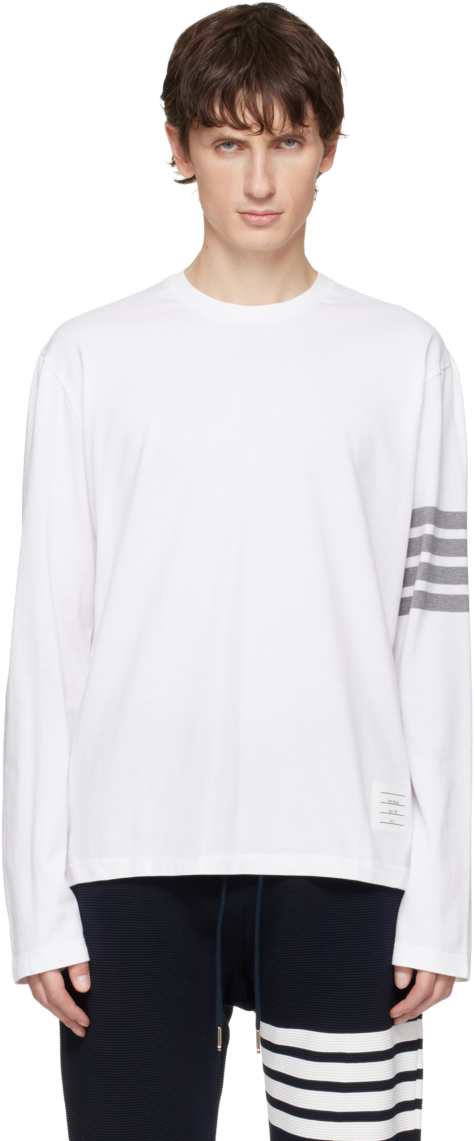 THOM BROWNE ホワイト 長袖シャツ サイズ1 THOM BROWNE トムブラウン ホワイト 長袖 ワイシャツ サイズ1 THOM