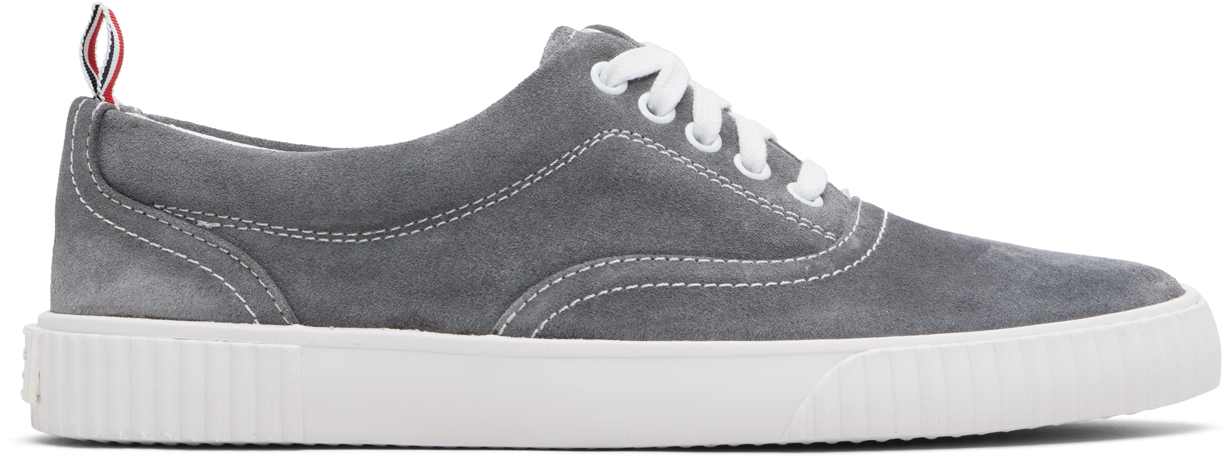 Gray Calf Suede Heritage Sneakers