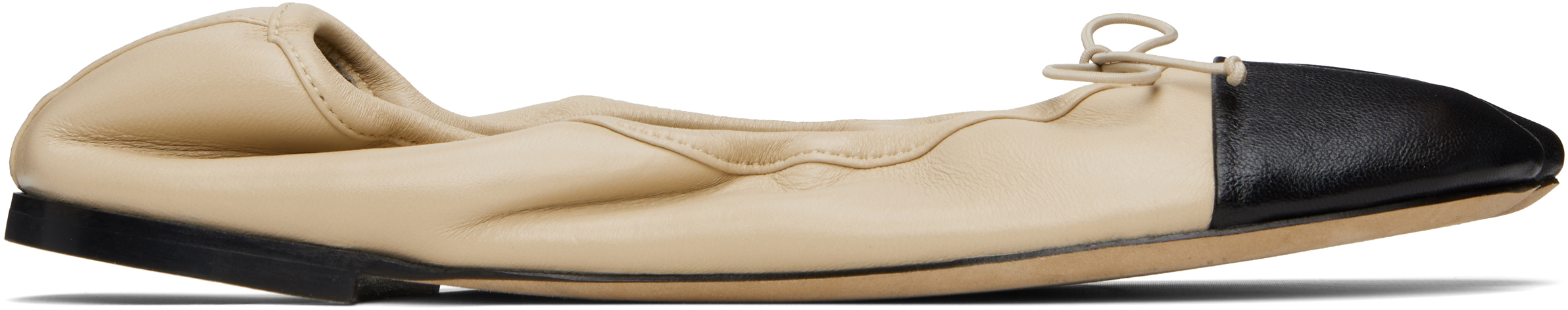 SSENSE Exclusive Beige & Black Tabi Stretch Ballerina Flats