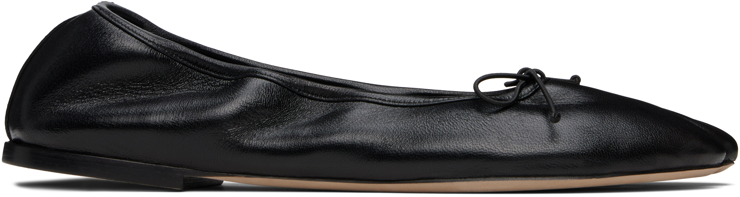 Shop Christen Ssense Exclusive Black Tabi Stretch Ballerina Flats