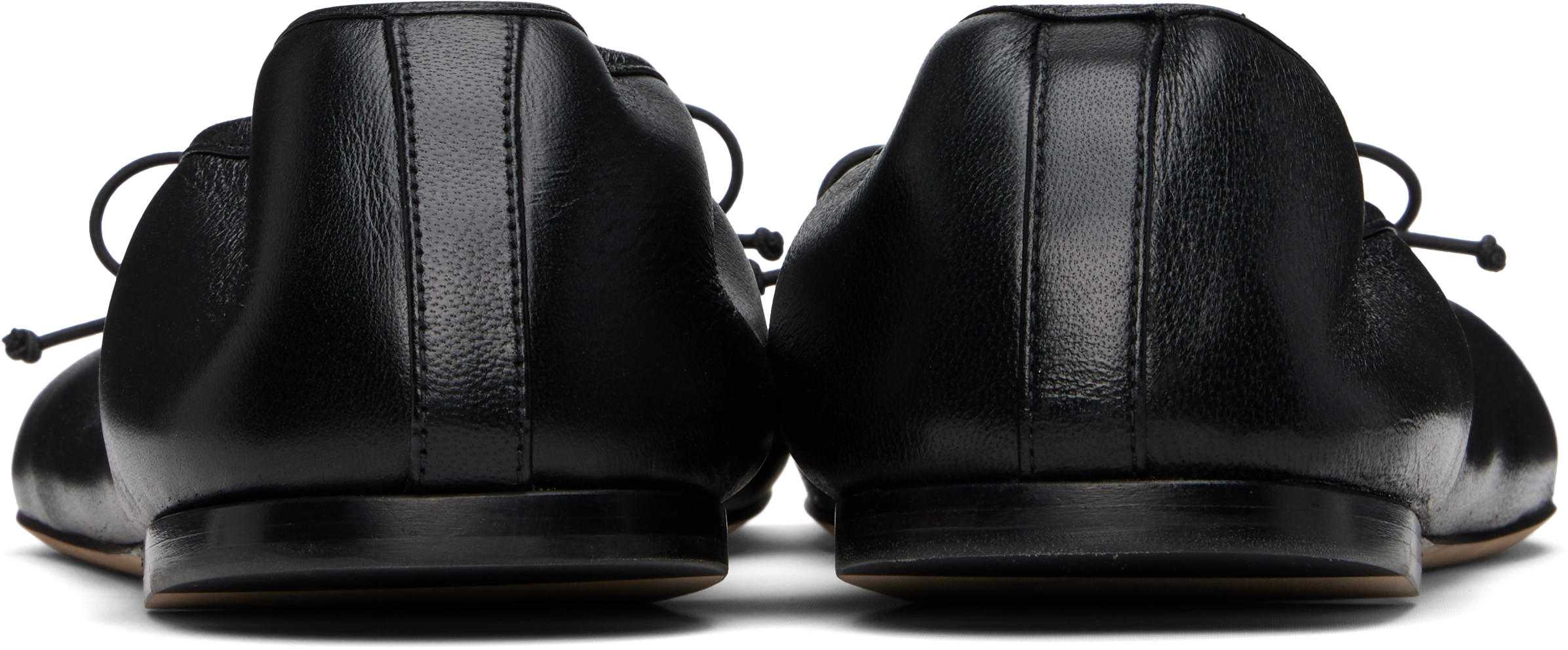 Shop Christen Ssense Exclusive Black Tabi Stretch Ballerina Flats