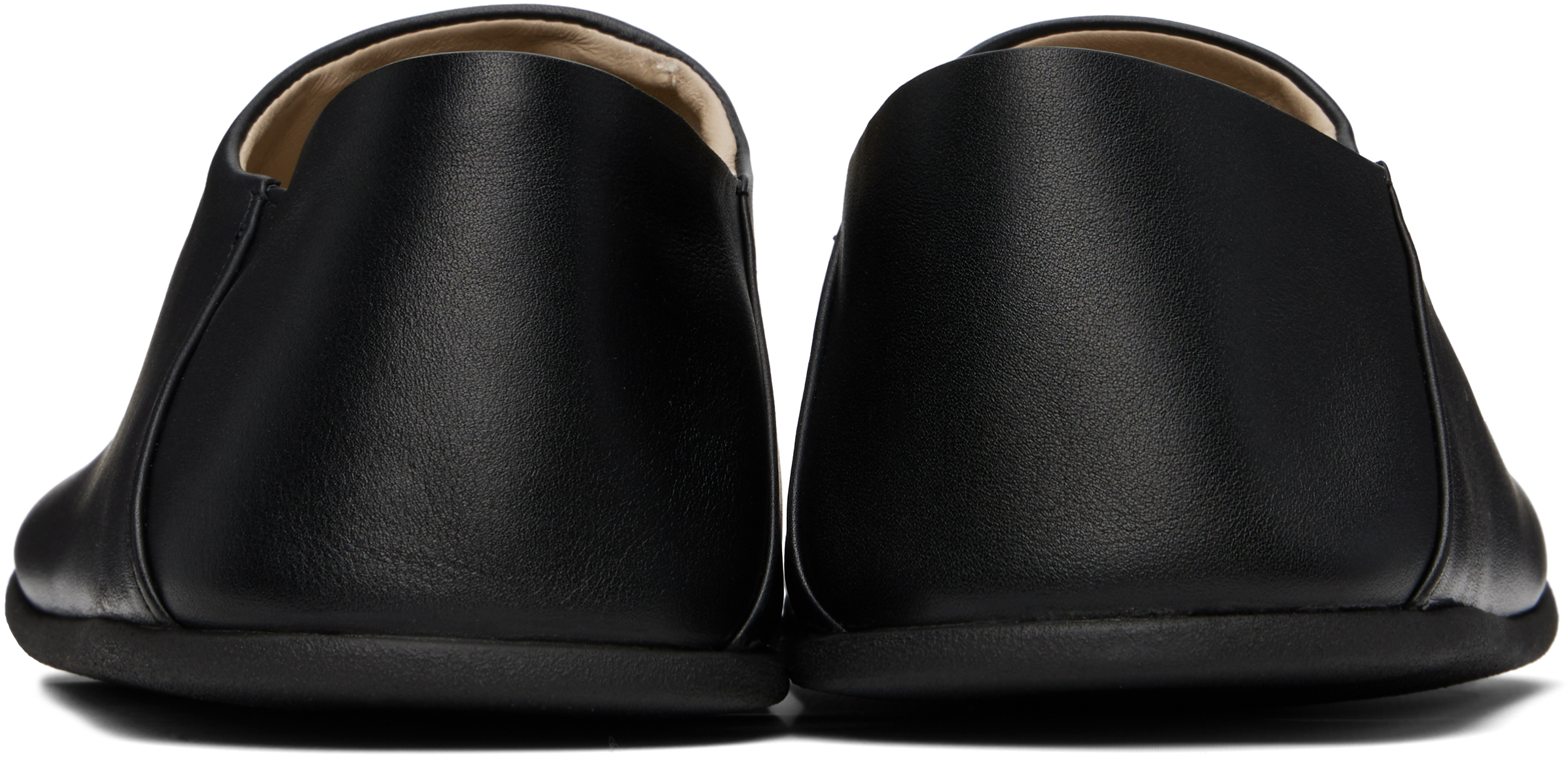 Shop Christen Ssense Exclusive Black Big Bootie Mule Loafers