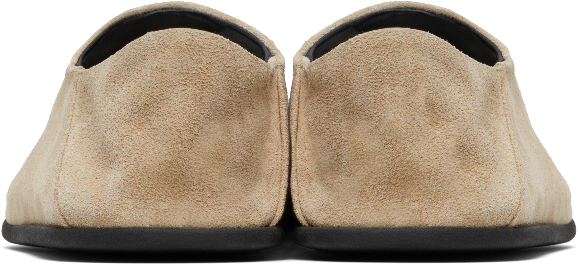 Shop Christen Ssense Exclusive Beige Big Bootie Mule Loafers