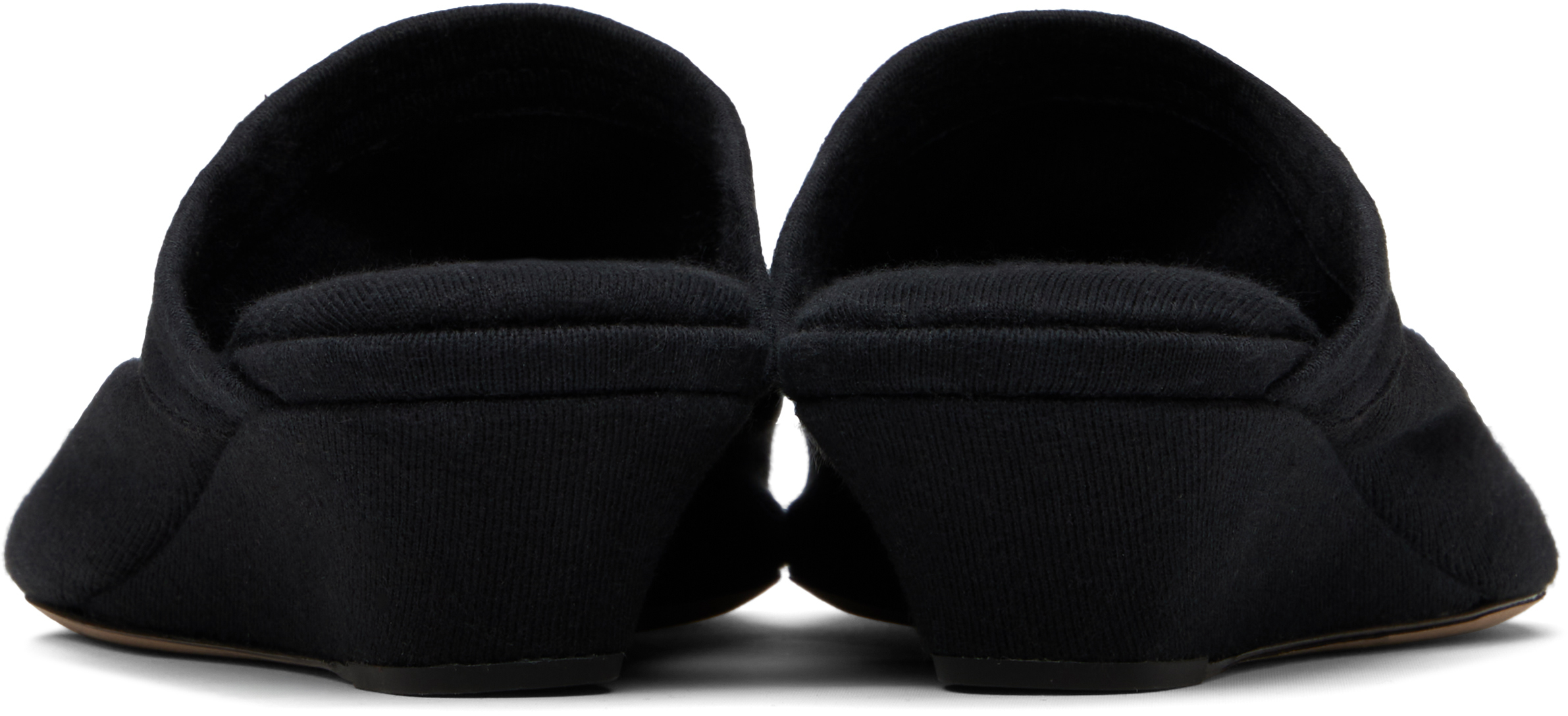 Shop Christen Ssense Exclusive Black 25mm Stretch Flat Mules