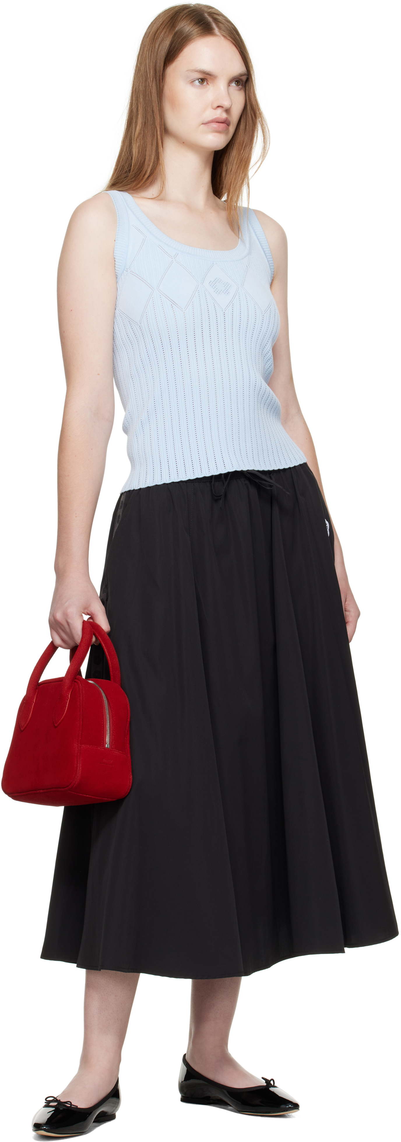 Kenzo Boke Flower 2.0 Flared Midi Skirt In Black
