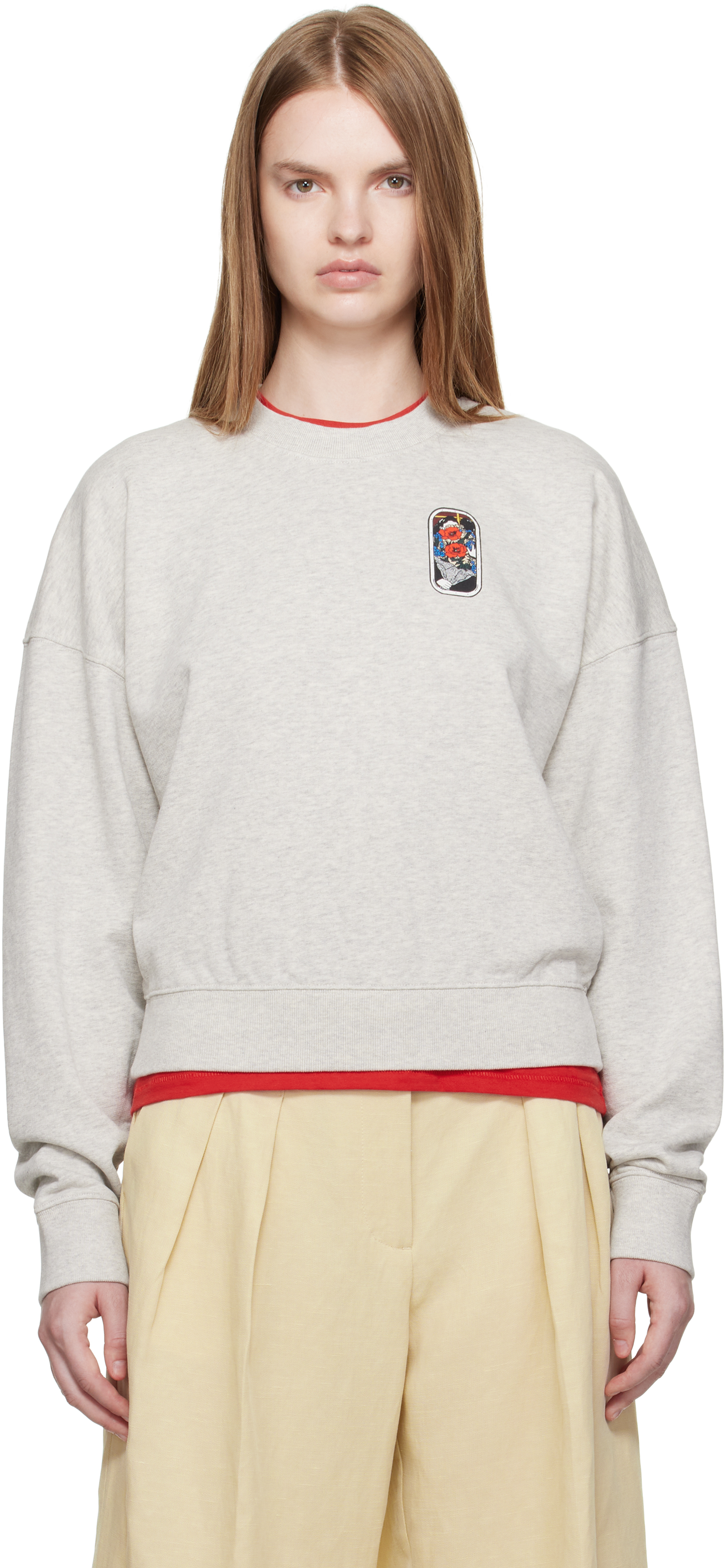 Kenzo Long-sleeved Sweatshirt In Gray