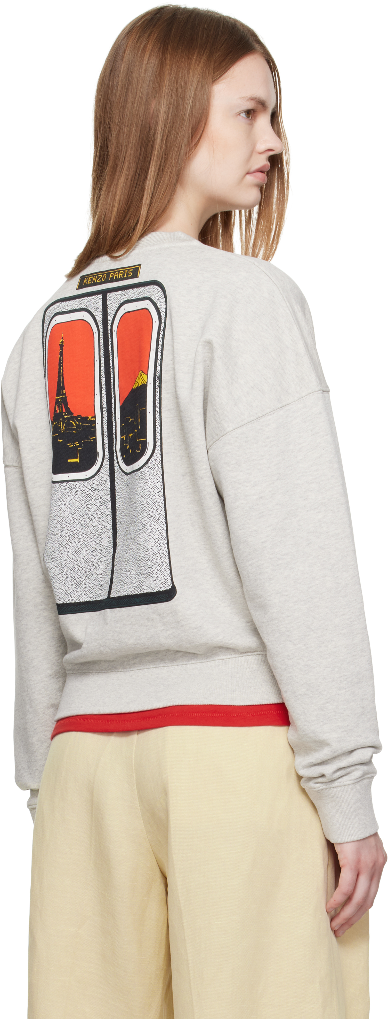 Kenzo Long-sleeved Sweatshirt In Gray