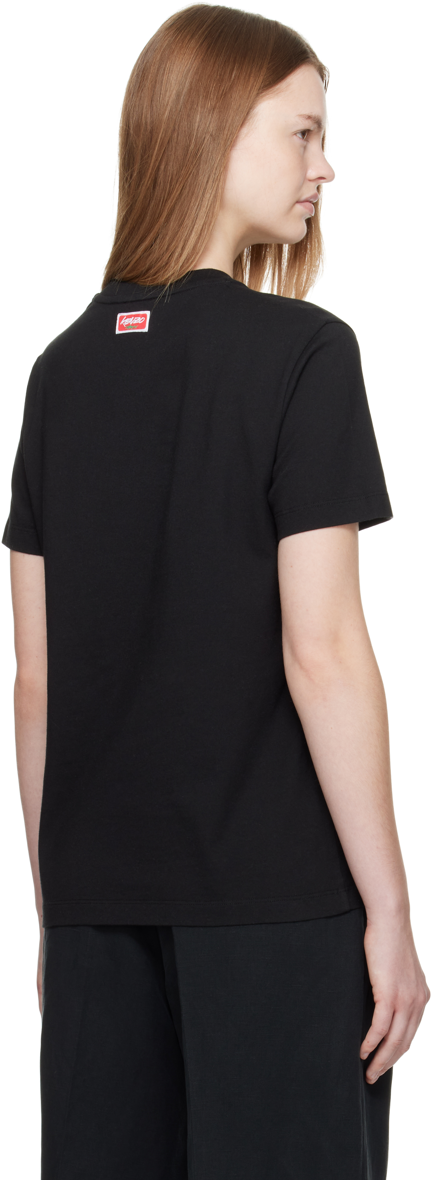 Kenzo Black Cotton T-shirt In Black