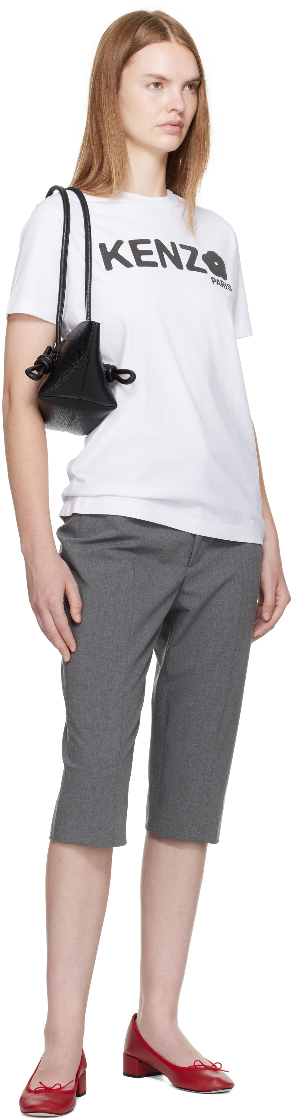 Kenzo Loose T-shirt Organic Cotton Crew Neck In White