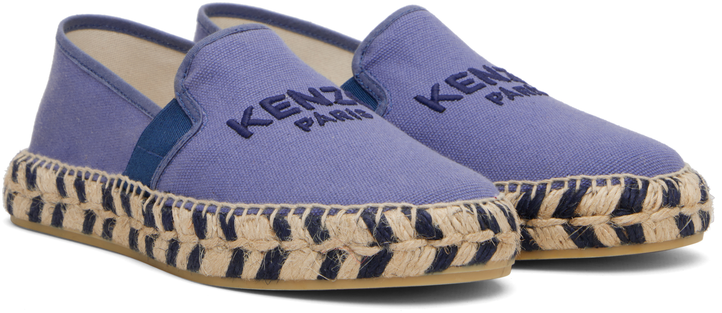Kenzo Purple Canvas Espadrilles