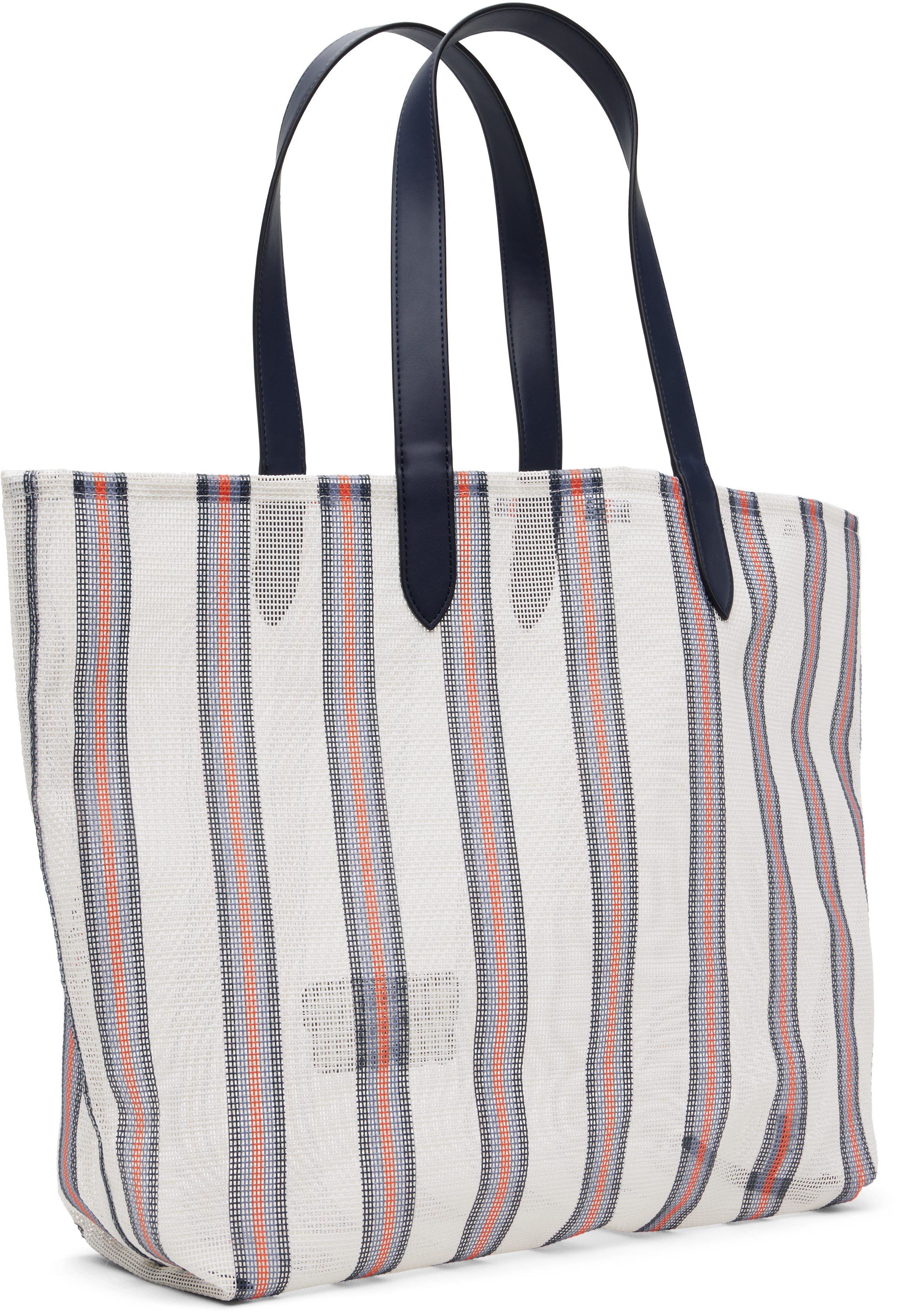 Kenzo Off-white Paris ' Coast Lines' Large Tote In White