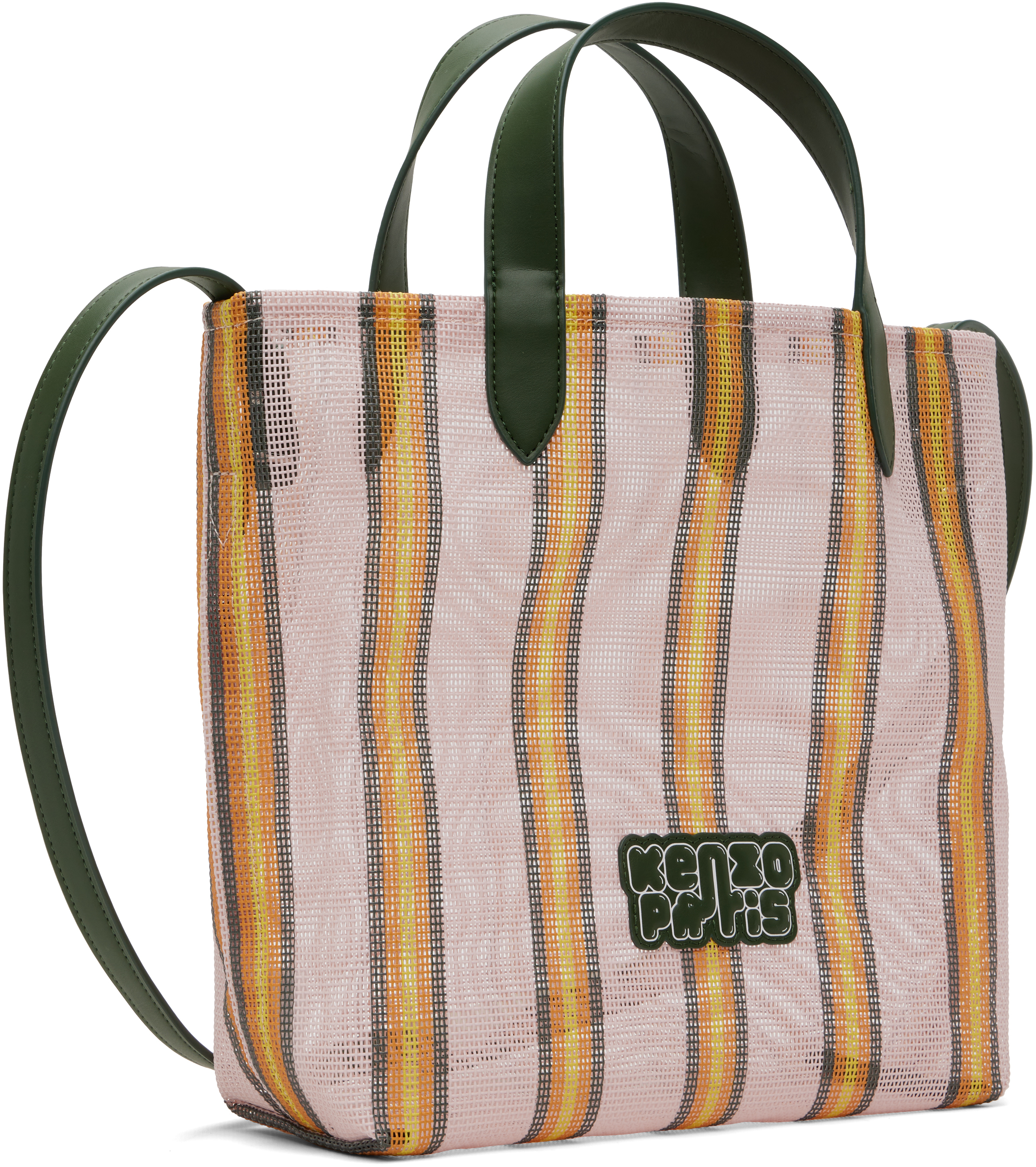 Kenzo Pink Paris ' Coast Lines' Small Tote In Pink