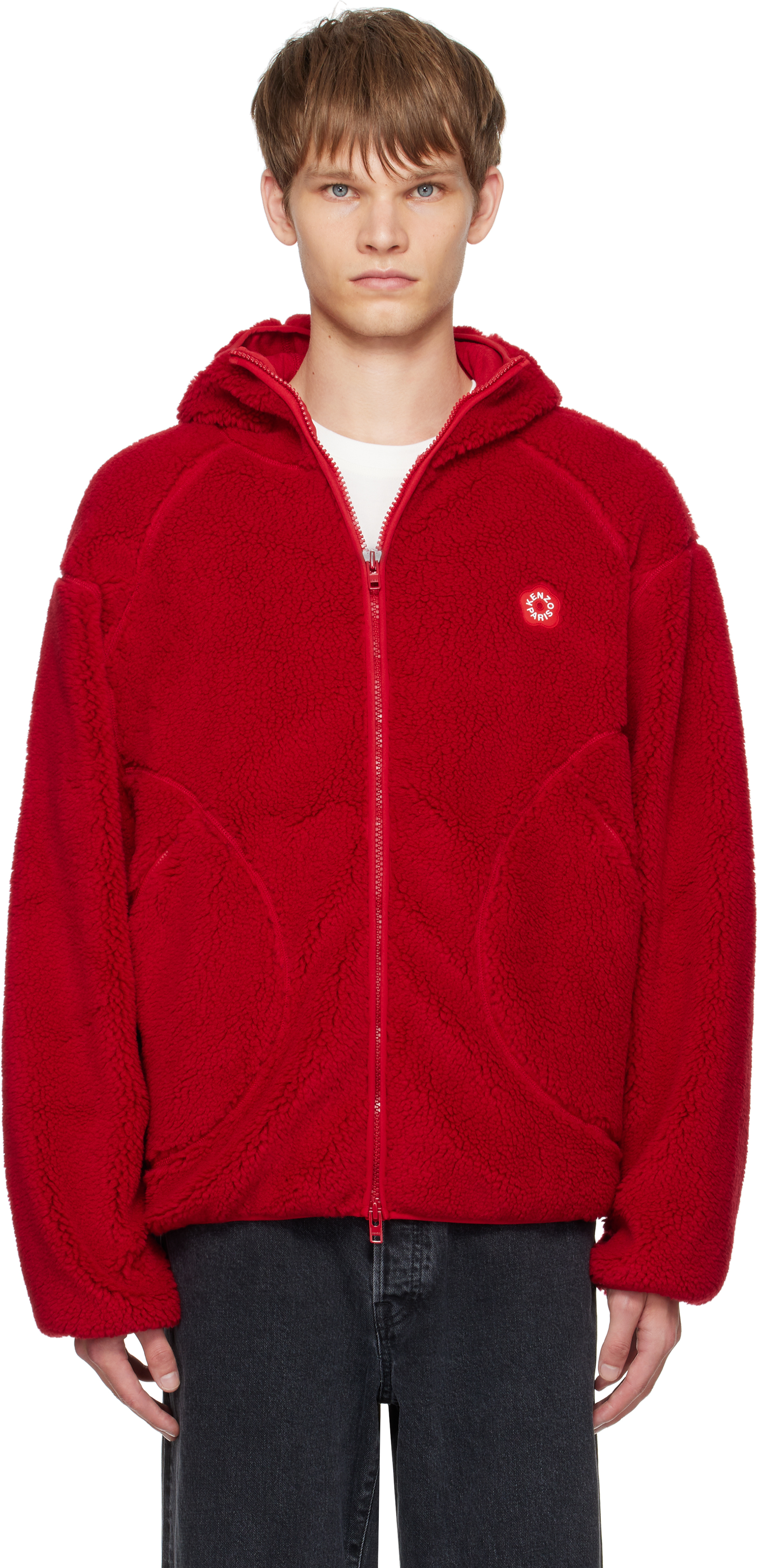 Kenzo: Red Kenzo Paris 'Boke Flower 2.0' Jacket | SSENSE