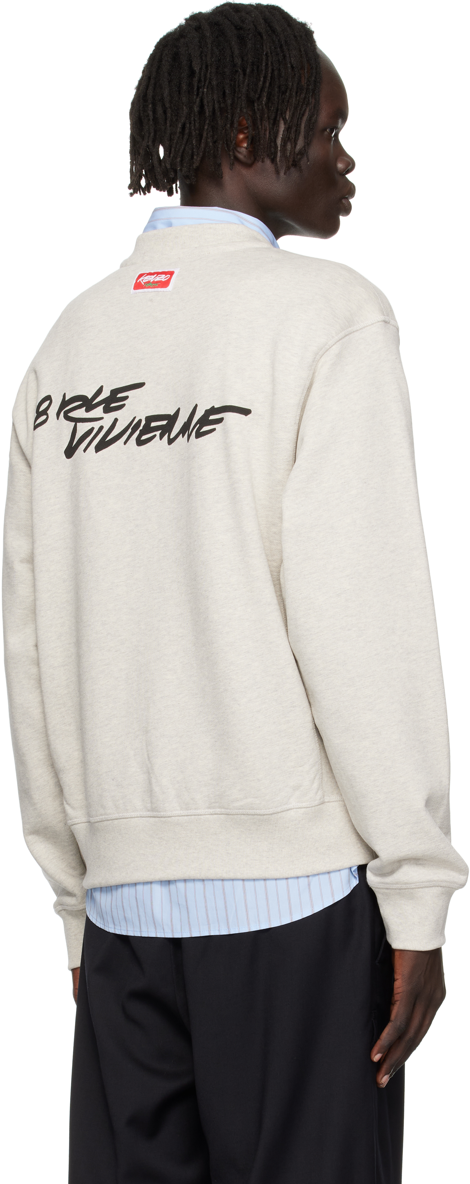 Kenzo Relaxed Fit Futura Classic Sweatshirt With Vibrant Graphic In Gray