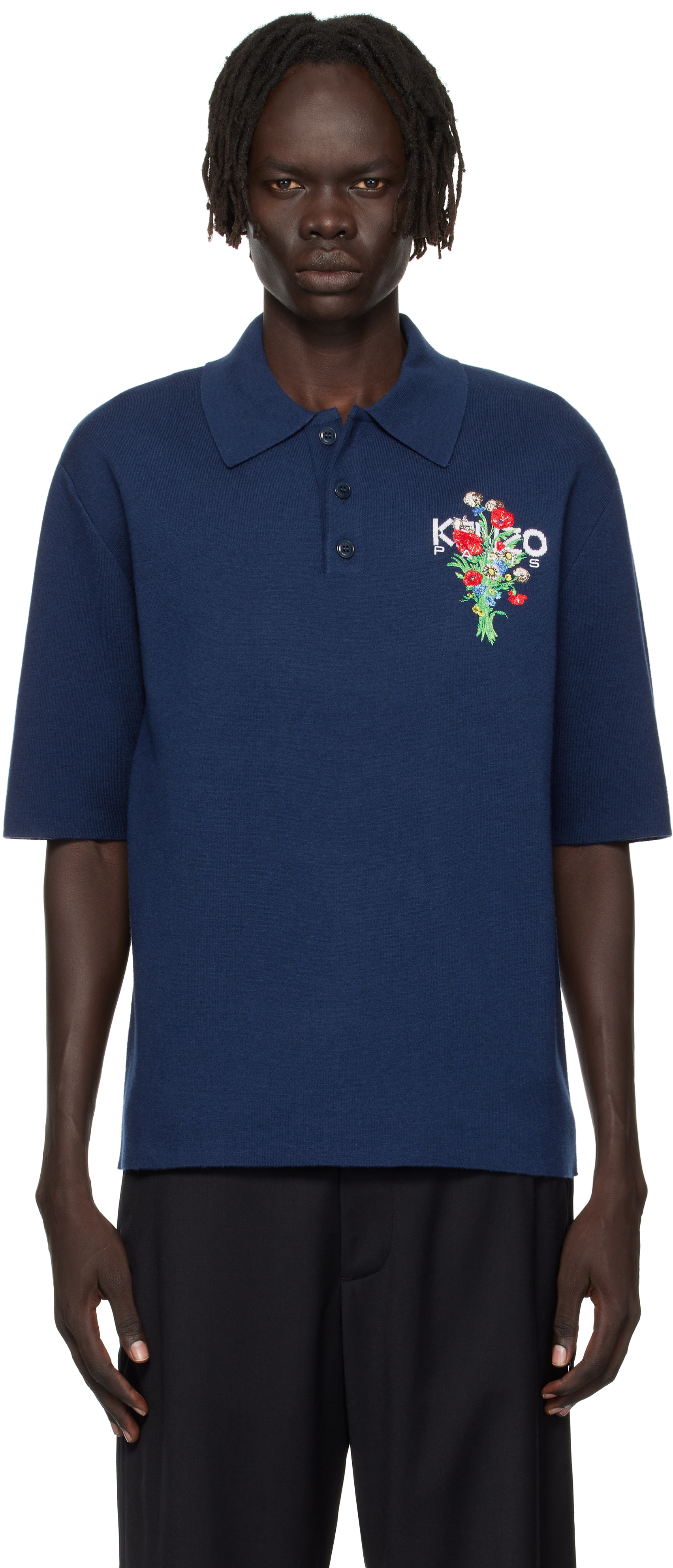 KENZO ポロシャツ Mサイズ ネイビー グレー KENZO ポロシャツ Mサイズ ネイビー グレー - メルカリ